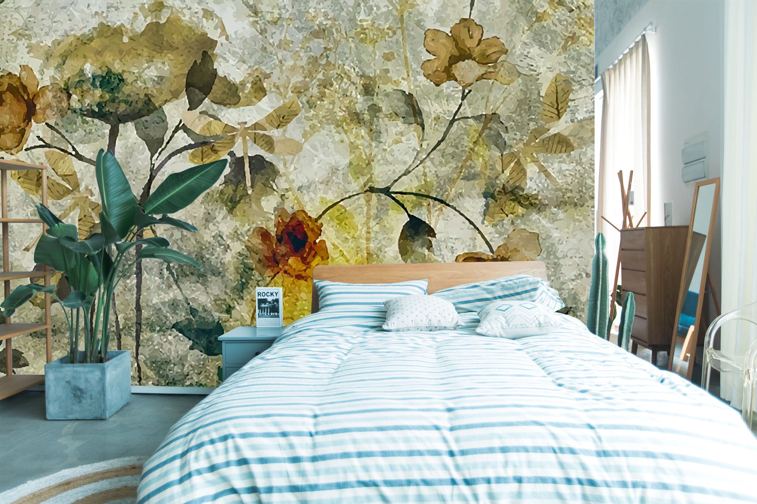 3D Retro Lotus Leaf 149 Wall Murals Wallpaper AJ Wallpaper 2