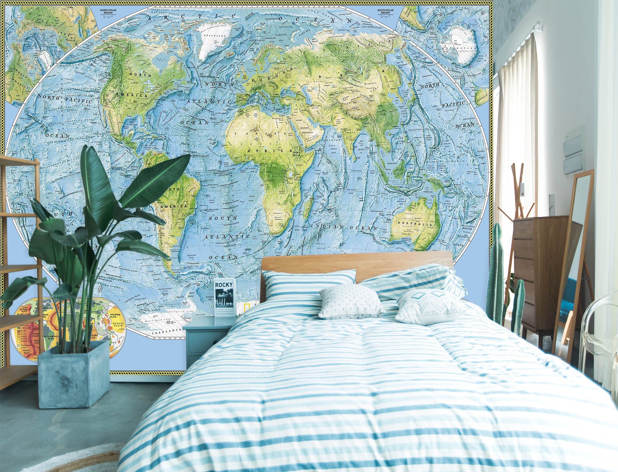 3D Island Distribution 2164 World Map Wall Murals Wallpaper AJ Wallpaper 2