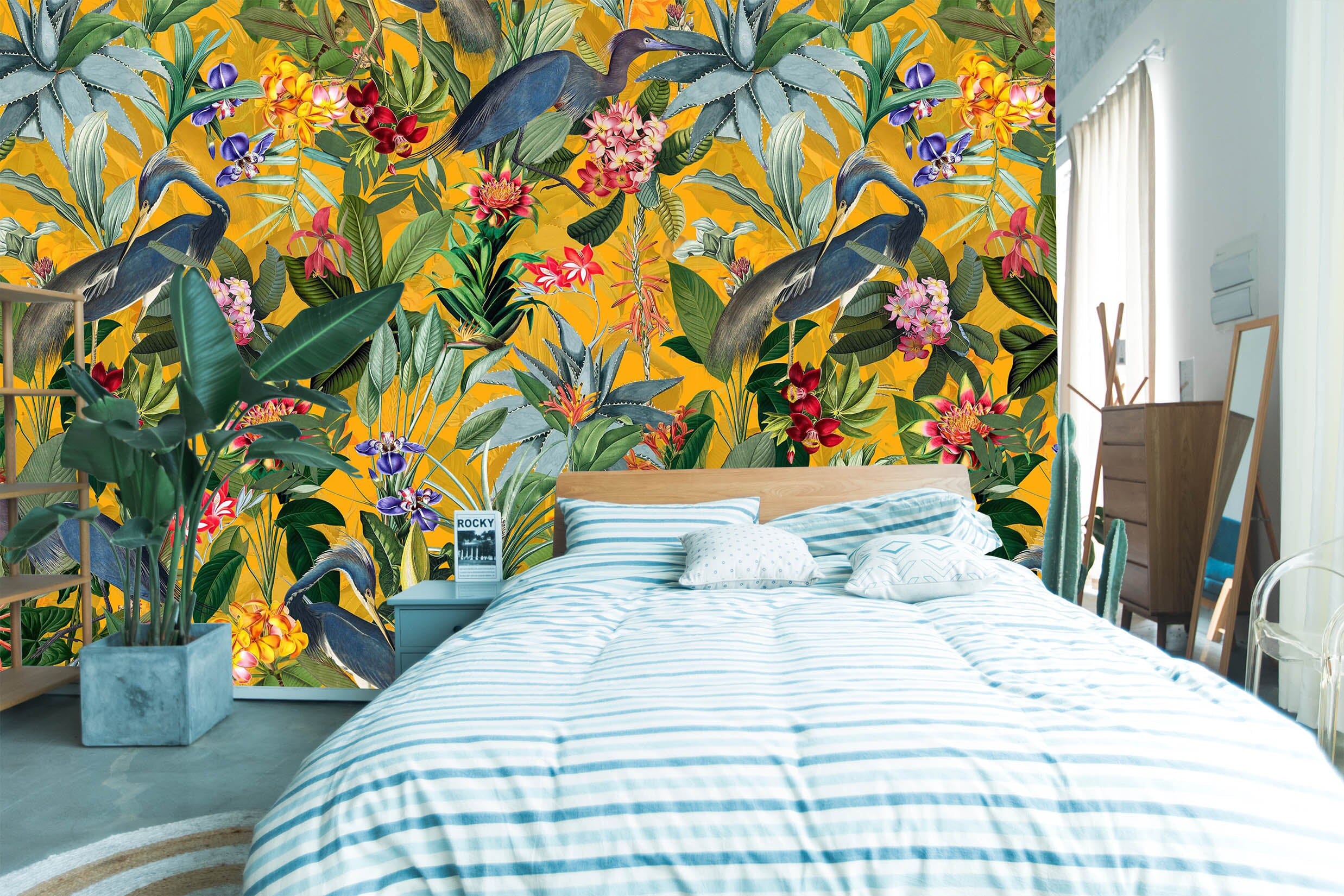 3D Yellow Flowers 170 Uta Naumann Wall Mural Wall Murals Wallpaper AJ Wallpaper 2