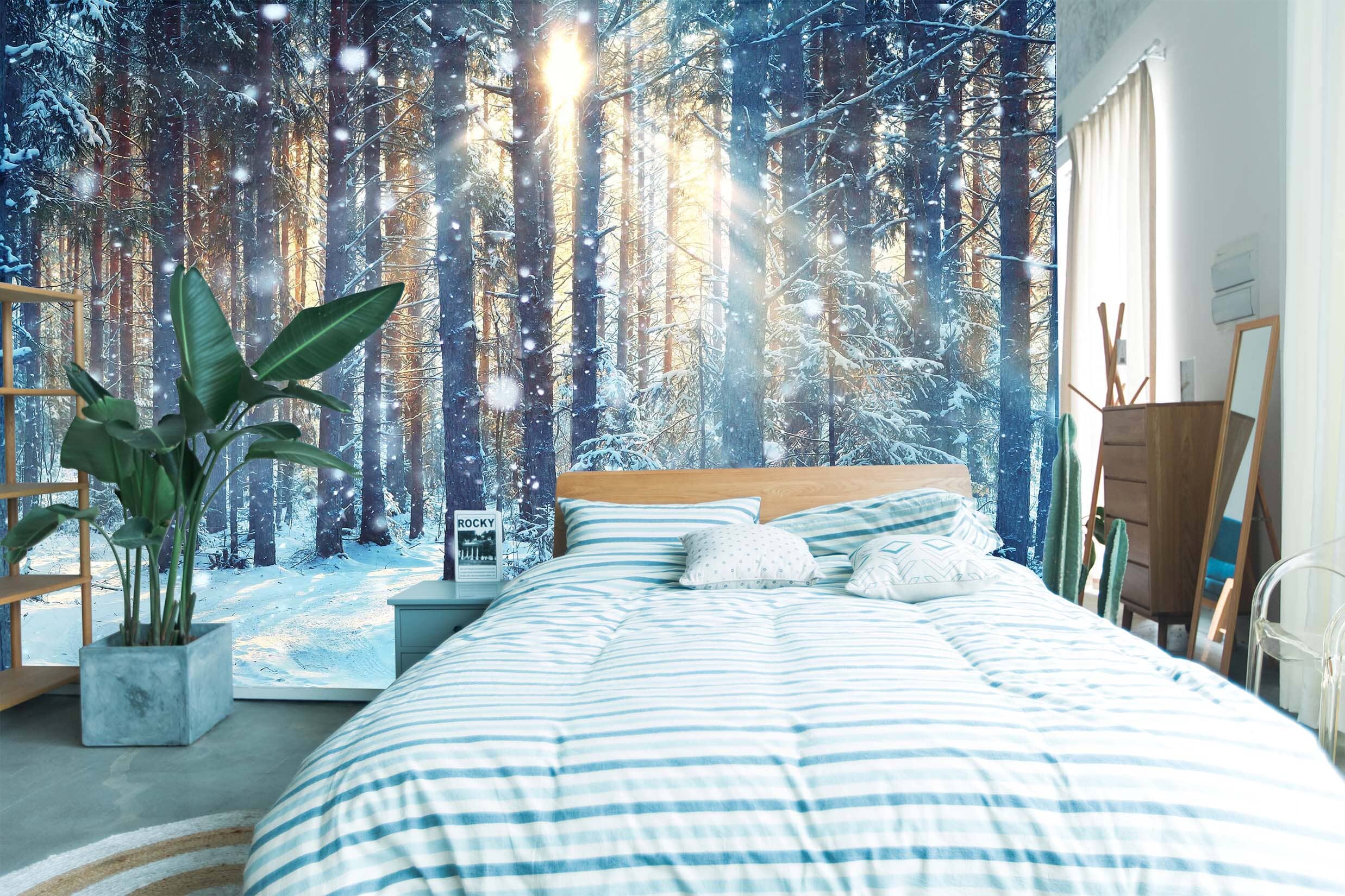 3D Snow Forest 130 Wall Murals Wallpaper AJ Wallpaper 2