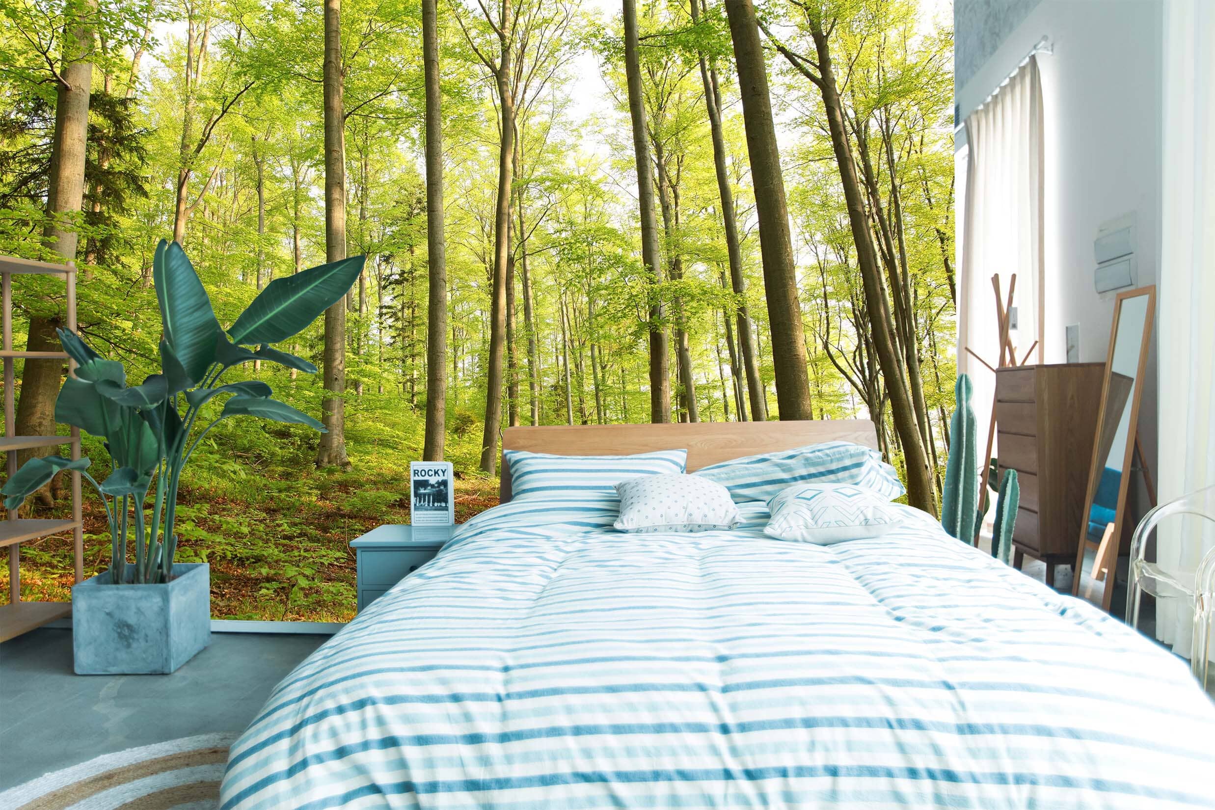 3D Clear Sky Forest 122 Wall Murals Wallpaper AJ Wallpaper 2