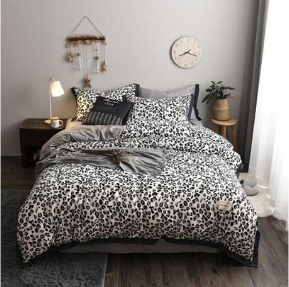 3D Black Leopard 14019 Bed Pillowcases Quilt