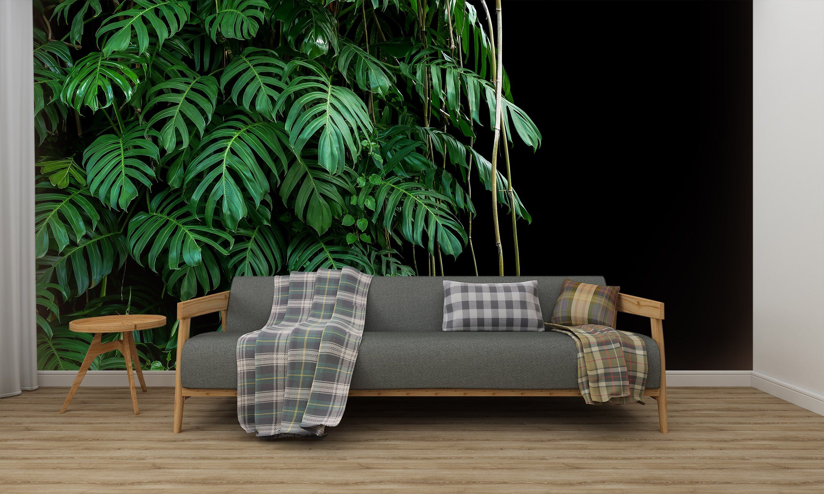 3D Green Rattan Plant Wall 5454 Wallpaper AJ Wallpaper 2