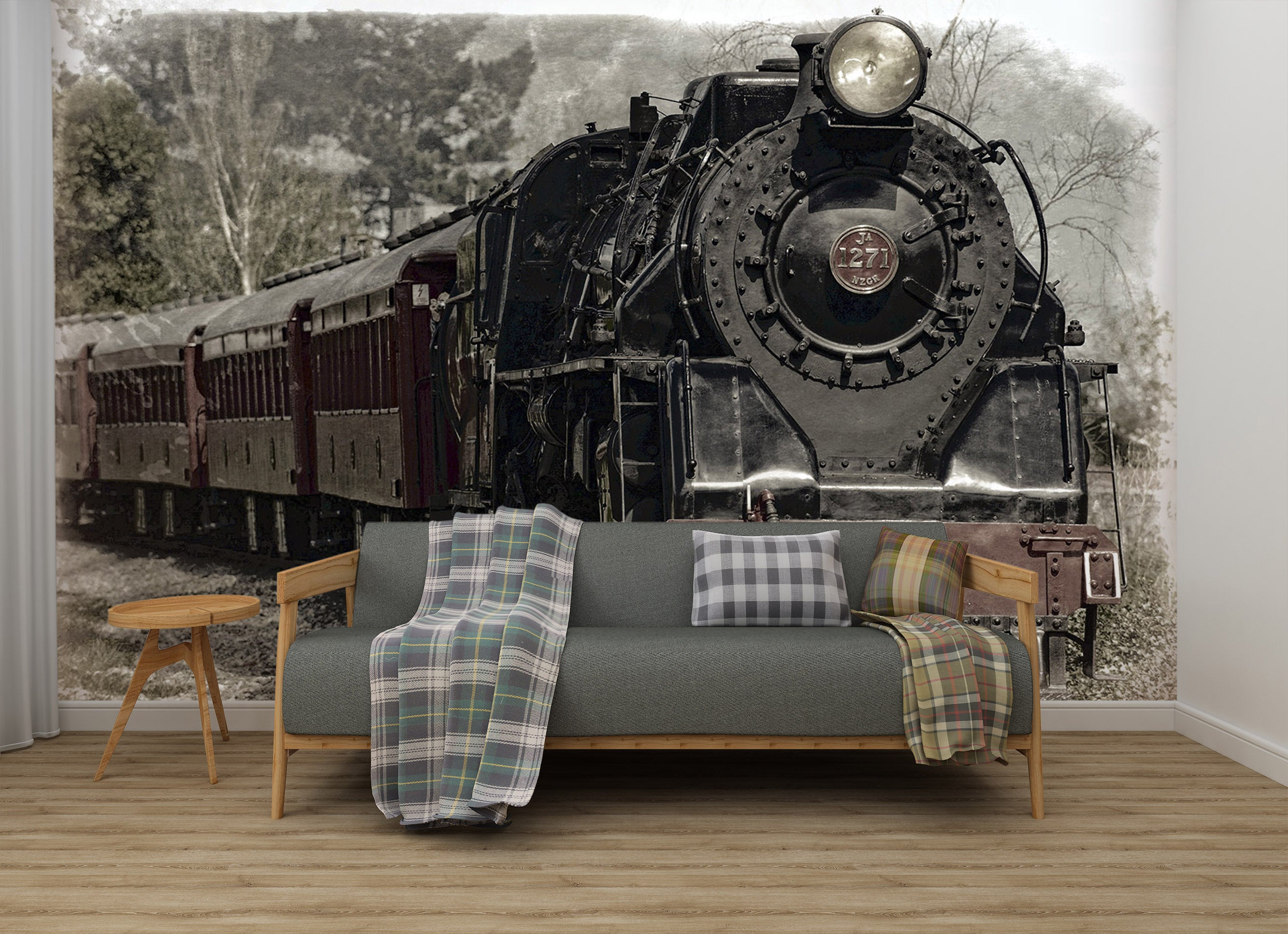 3D Vintage Train 077 Vehicle Wall Murals