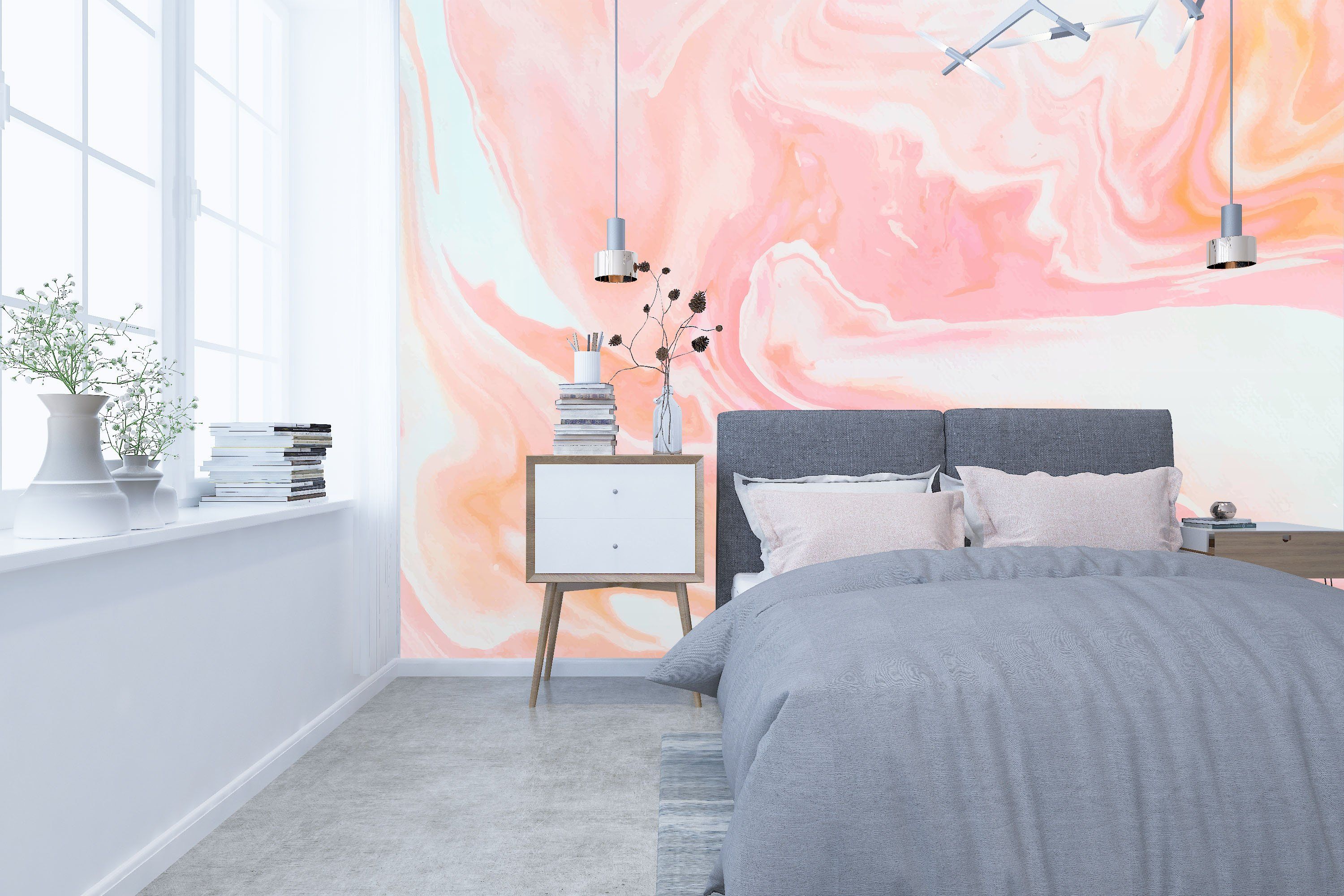 3D Abstract Pink Painting 93 Wall Murals Wallpaper AJ Wallpaper 2