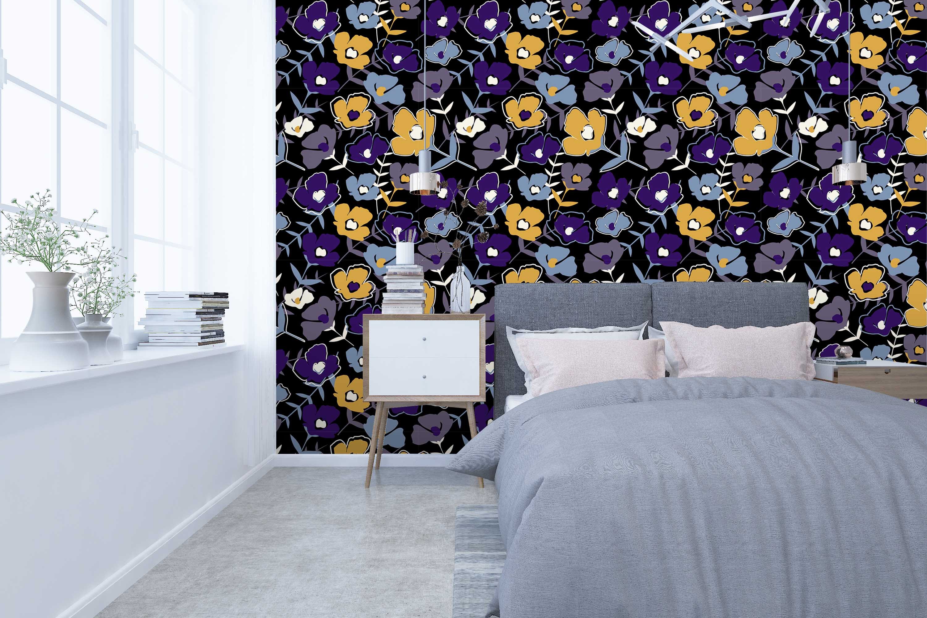 3D Colored Flower 48 Wall Murals Wallpaper AJ Wallpaper 2