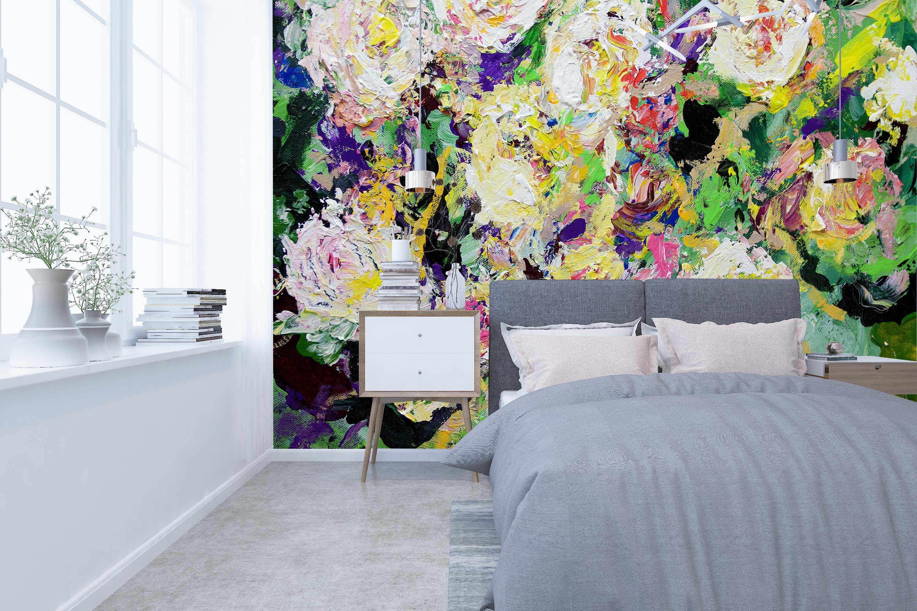 3D Colored Wild Flowers 243 Allan P. Friedlander Wall Mural Wall Murals Wallpaper AJ Wallpaper 2