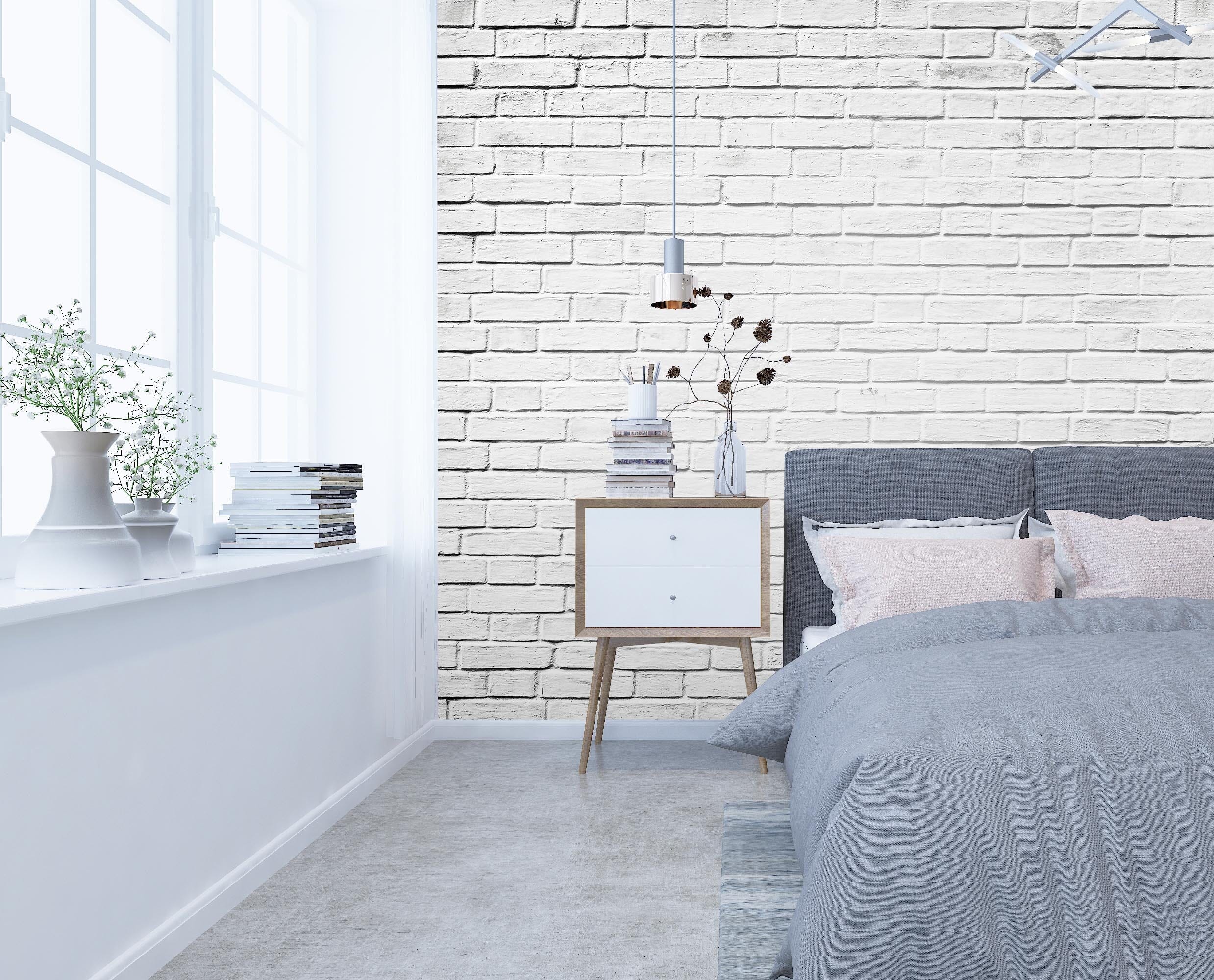 3D White Brick Wall 125 Wall Murals Wallpaper AJ Wallpaper 2