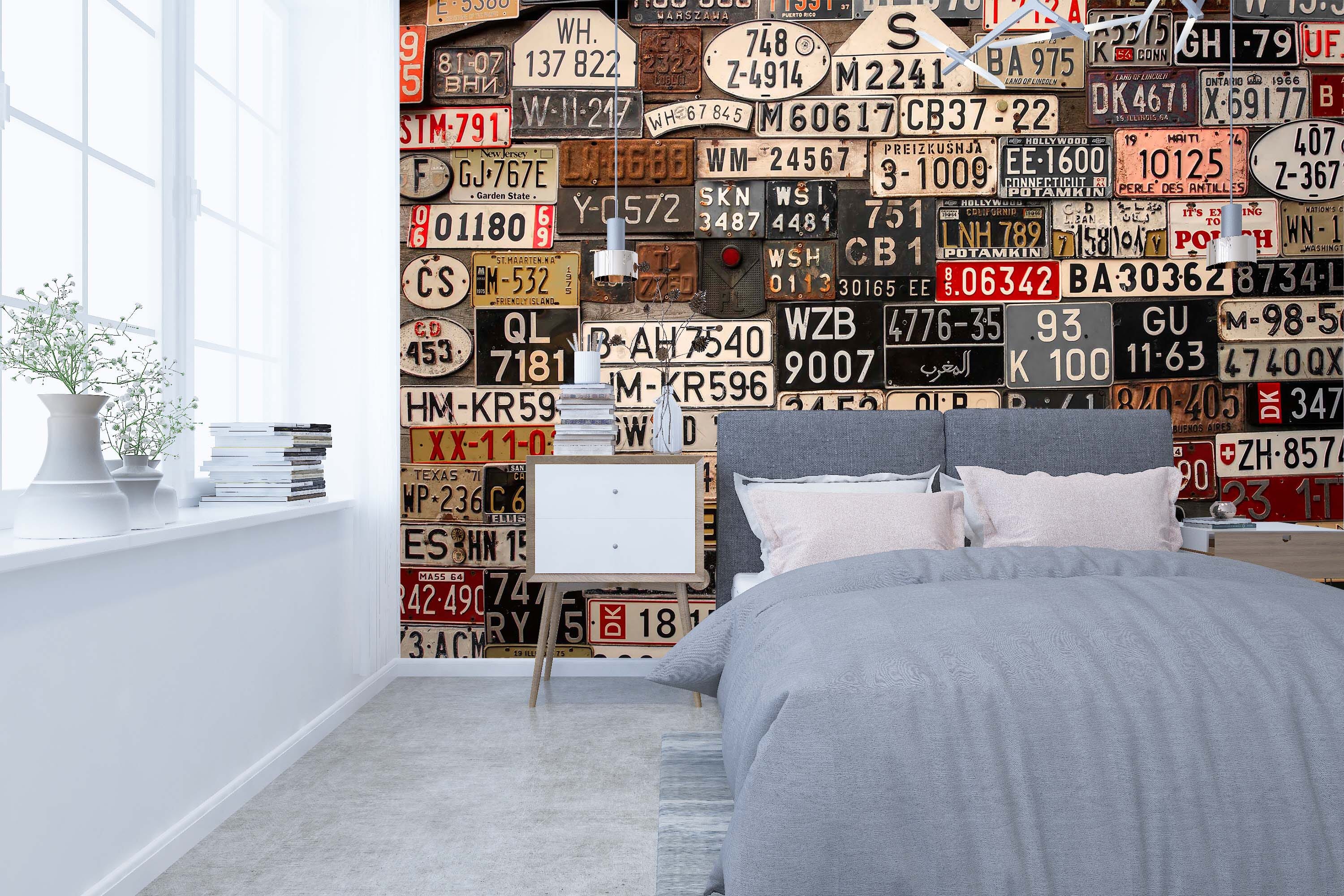 3D License Plate 041 Wall Murals Wallpaper AJ Wallpaper 2