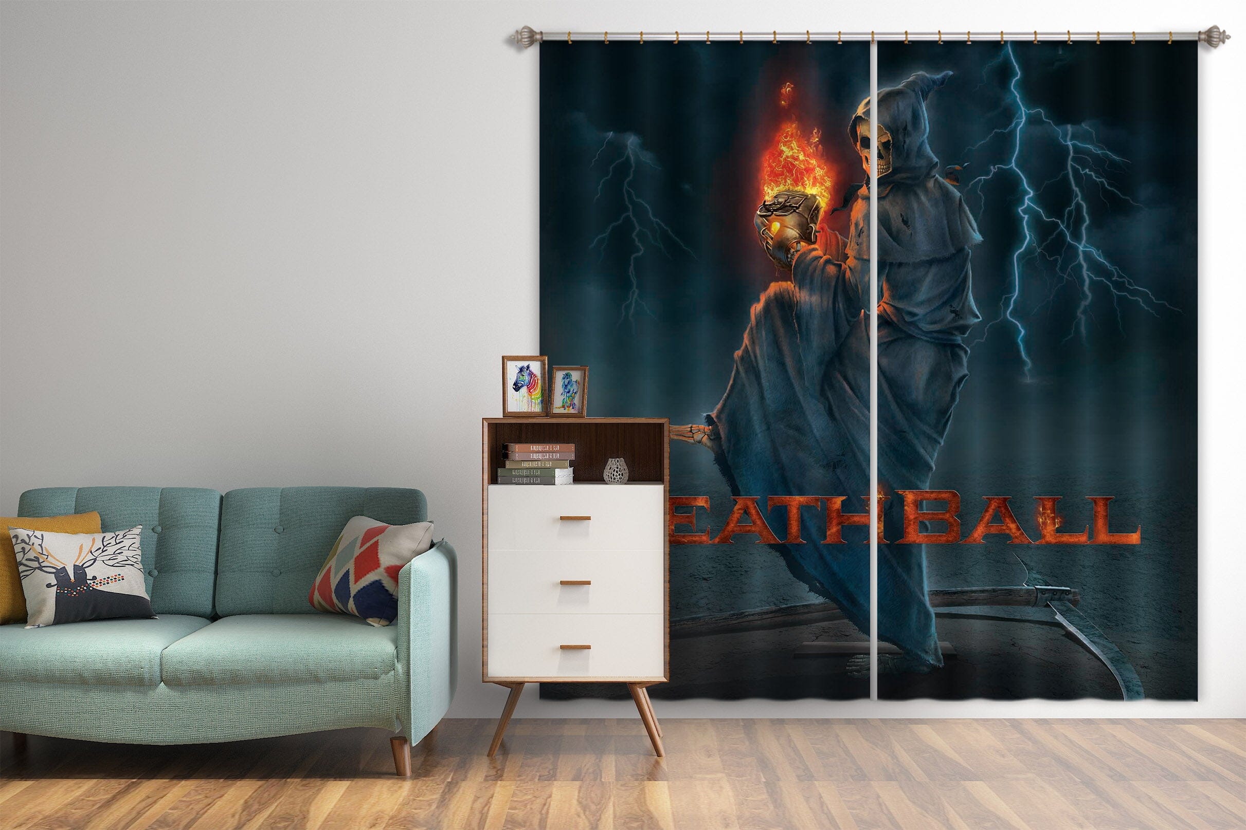 3D Death Ball 028 Vincent Hie Curtain Curtains Drapes Curtains AJ Creativity Home