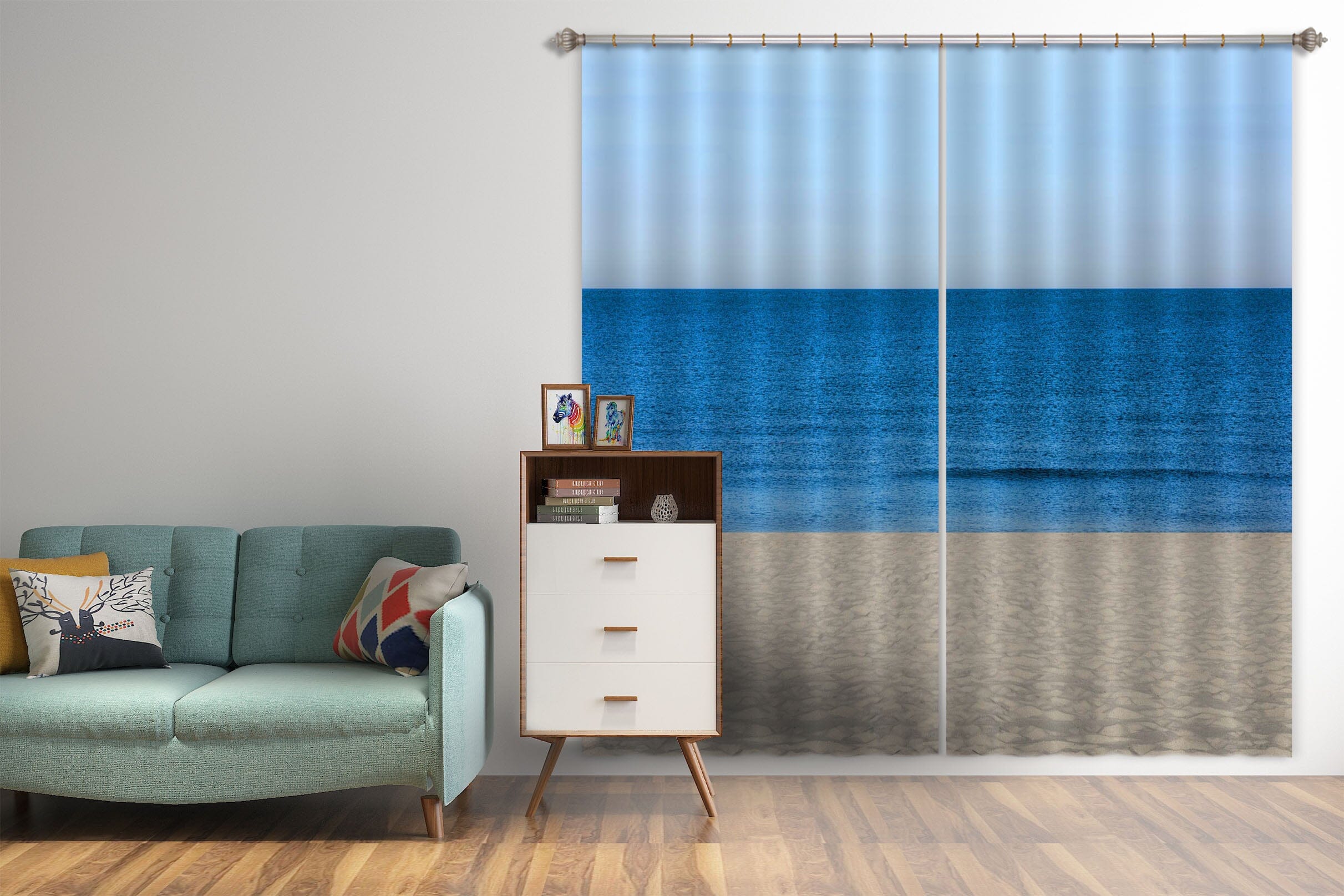 3D Sea Boat 110 Marco Carmassi Curtain Curtains Drapes Curtains AJ Creativity Home