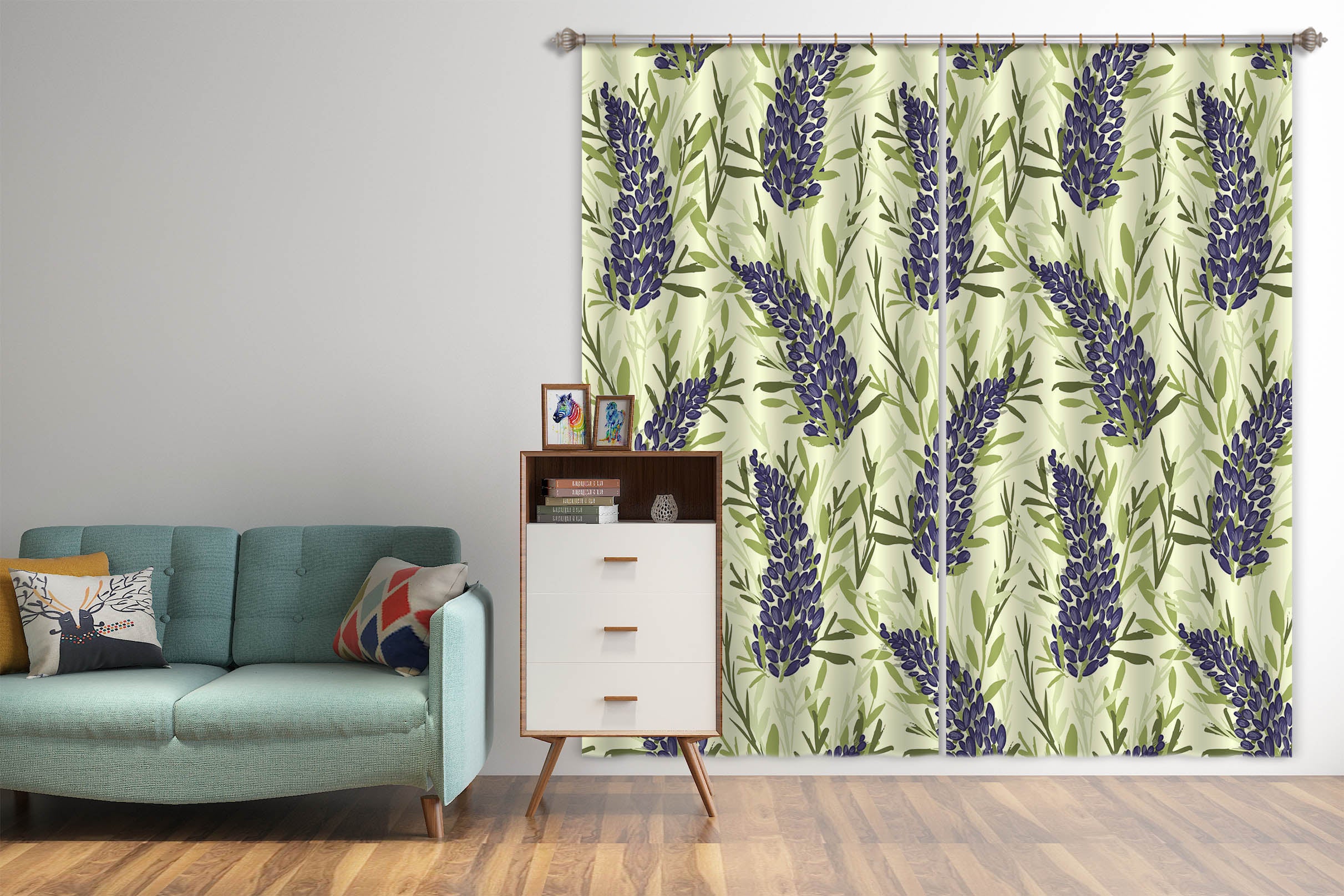 3D Floral Flowers Pattern 11133 Kashmira Jayaprakash Curtain Curtains Drapes