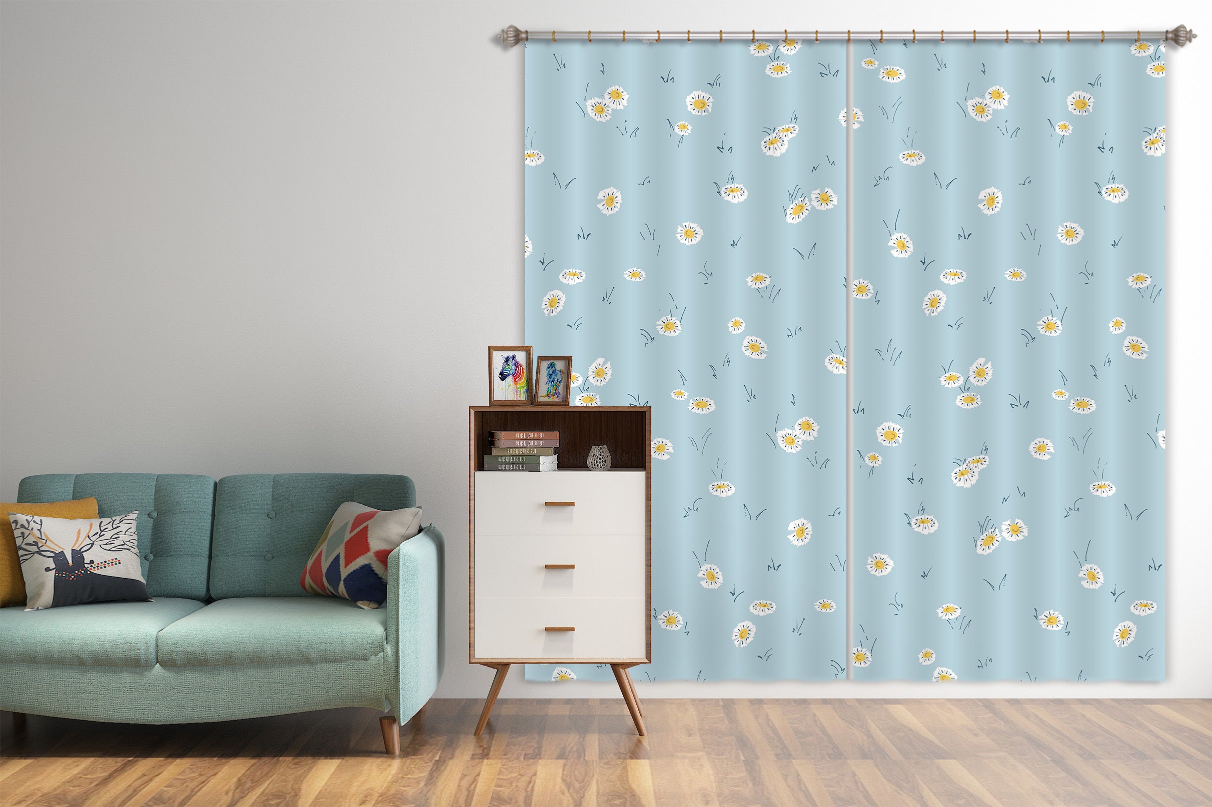 3D Daisy 11187 Kashmira Jayaprakash Curtain Curtains Drapes