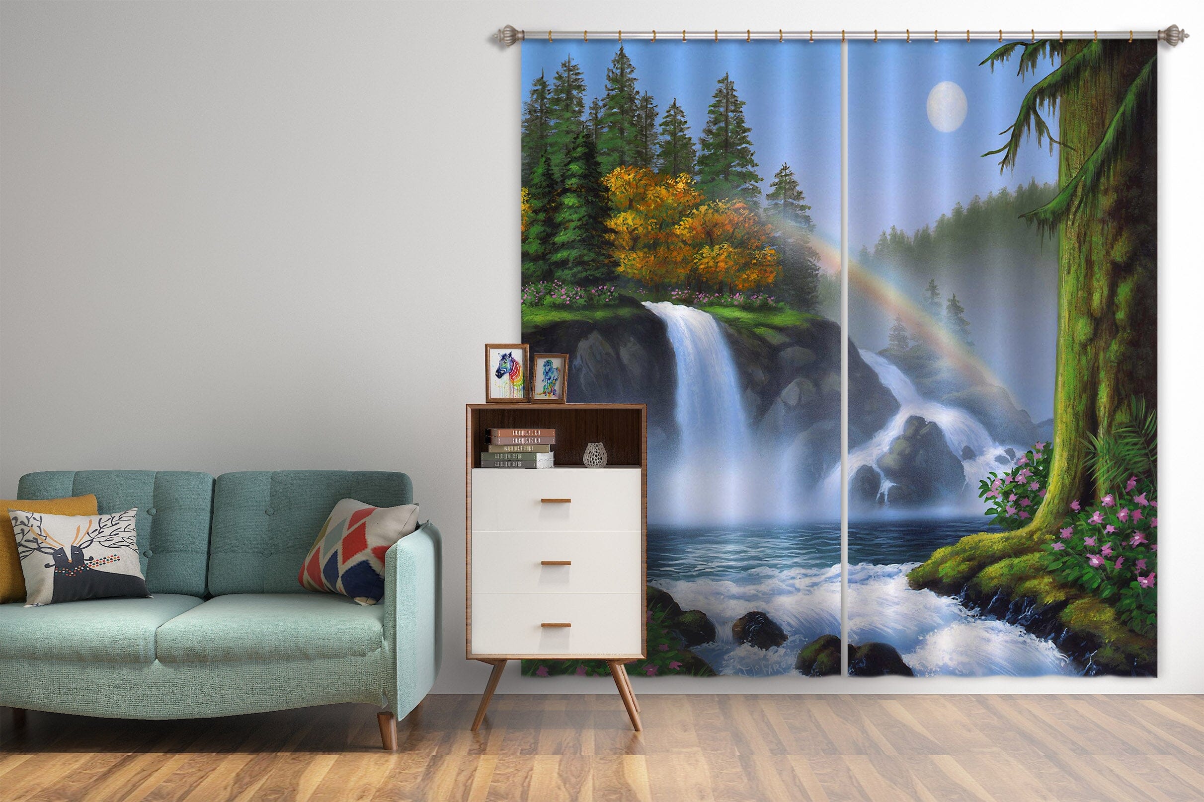3D Waterfall 078 Jerry LoFaro Curtain Curtains Drapes Curtains AJ Creativity Home