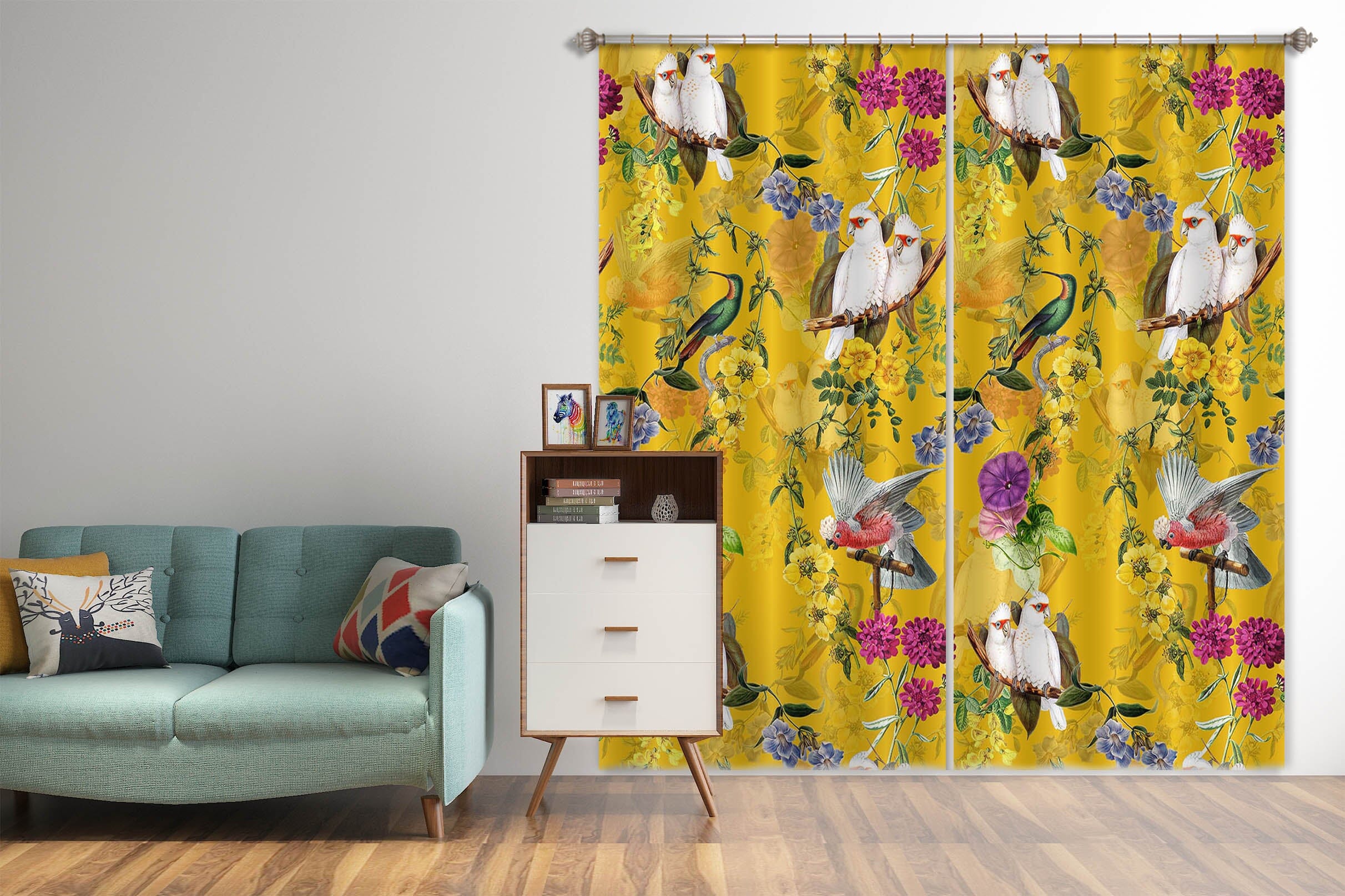 3D White Cotton 135 Uta Naumann Curtain Curtains Drapes Curtains AJ Creativity Home