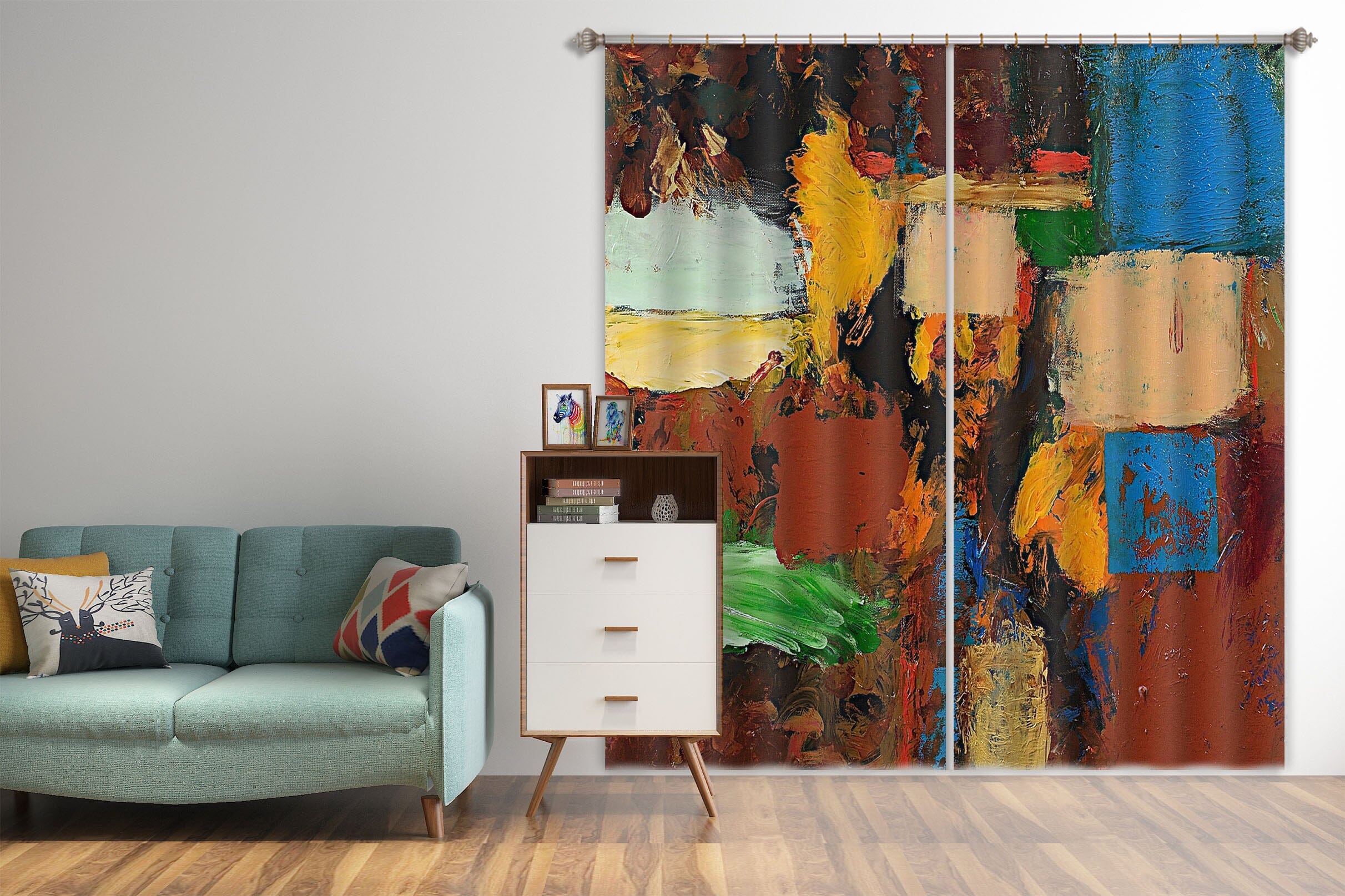 3D Color Graffiti 106 Allan P. Friedlander Curtain Curtains Drapes Curtains AJ Creativity Home