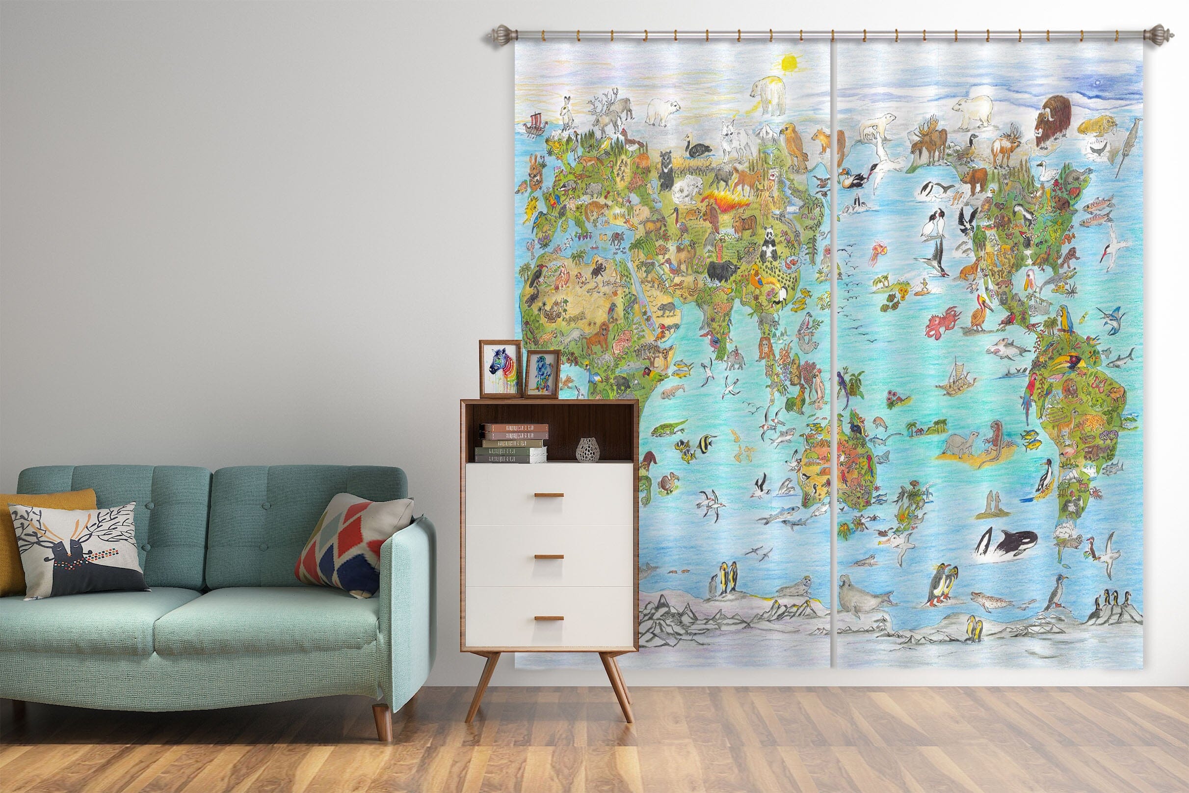 3D Valley Sea 059 Michael Sewell Curtain Curtains Drapes Curtains AJ Creativity Home
