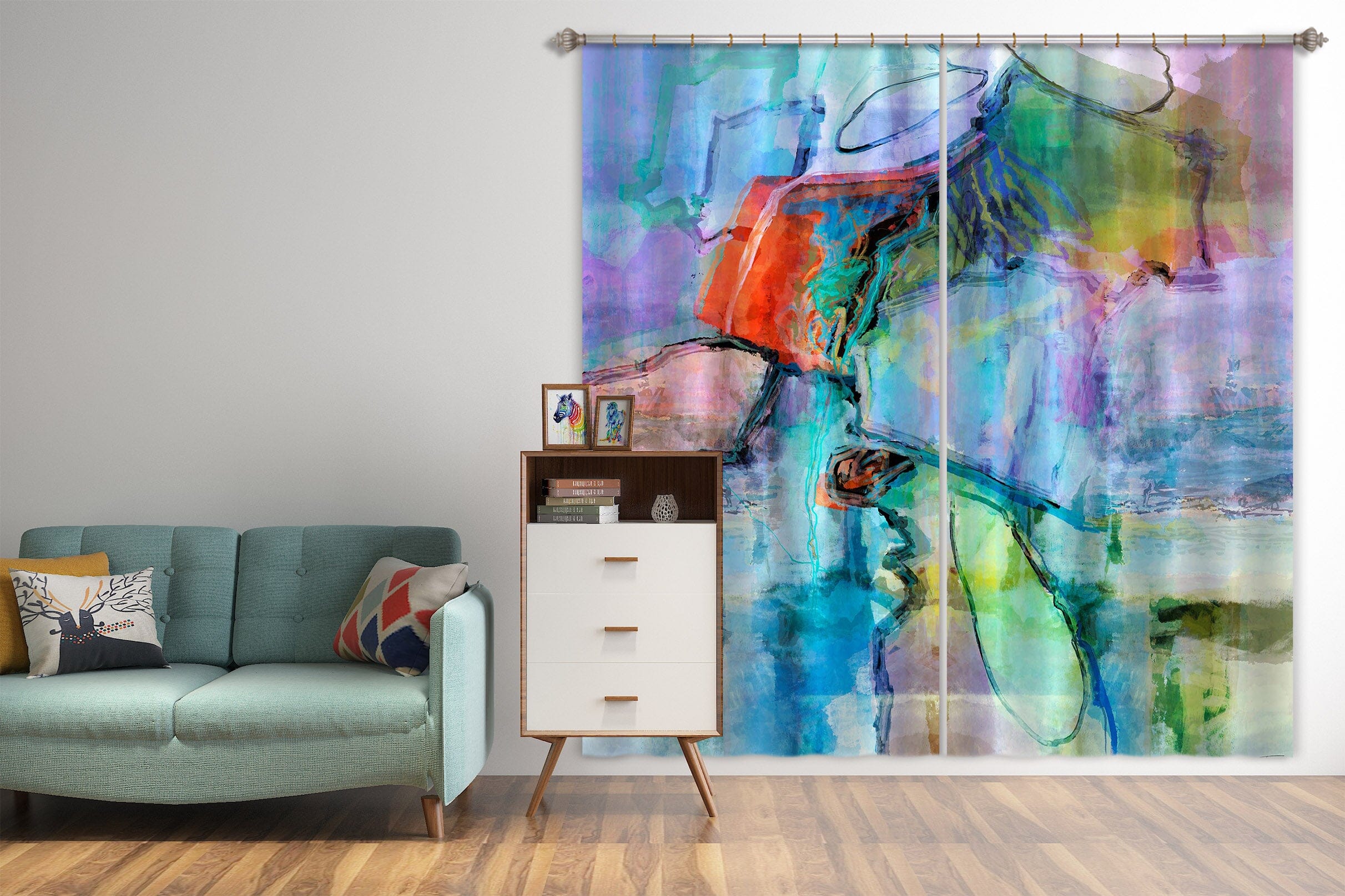 3D Color River 223 Michael Tienhaara Curtain Curtains Drapes Curtains AJ Creativity Home