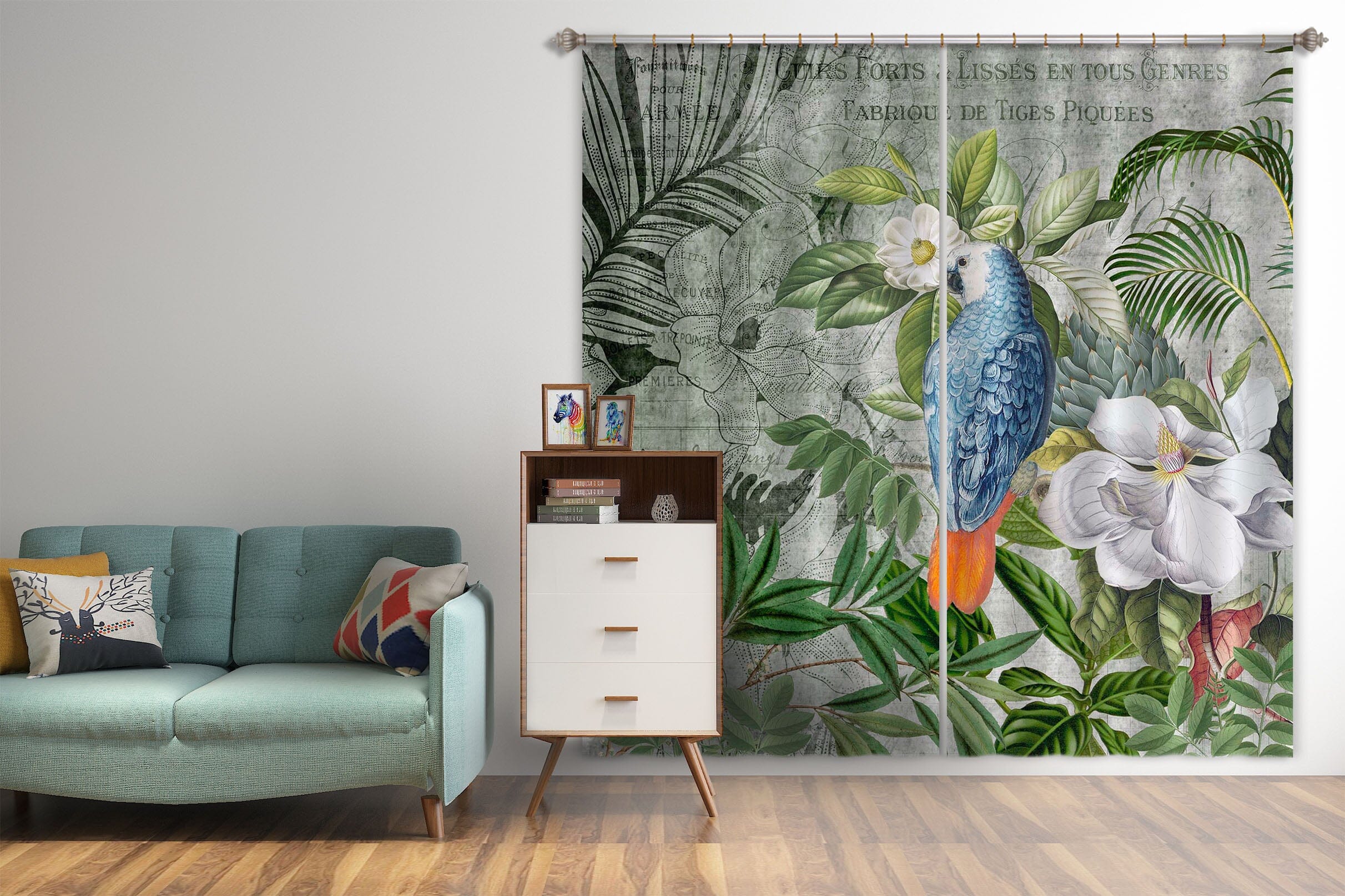 3D Kingdom Of Birds 074 Andrea haase Curtain Curtains Drapes Curtains AJ Creativity Home