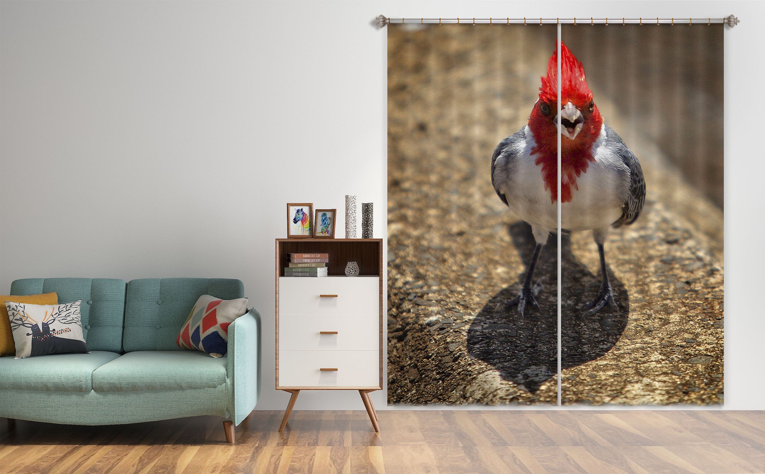 3D Red Crown 067 Kathy Barefield Curtain Curtains Drapes Curtains AJ Creativity Home