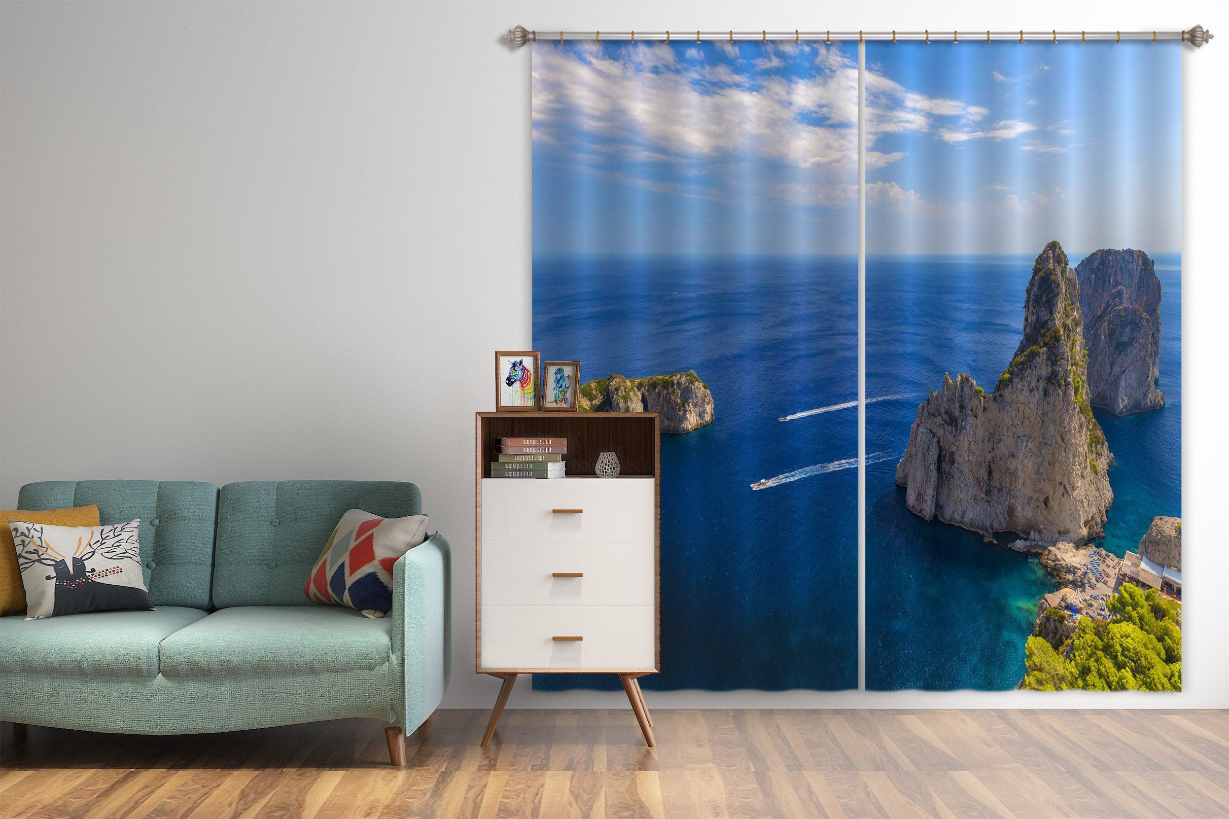 3D Beautiful Scene 052 Marco Carmassi Curtain Curtains Drapes Curtains AJ Creativity Home