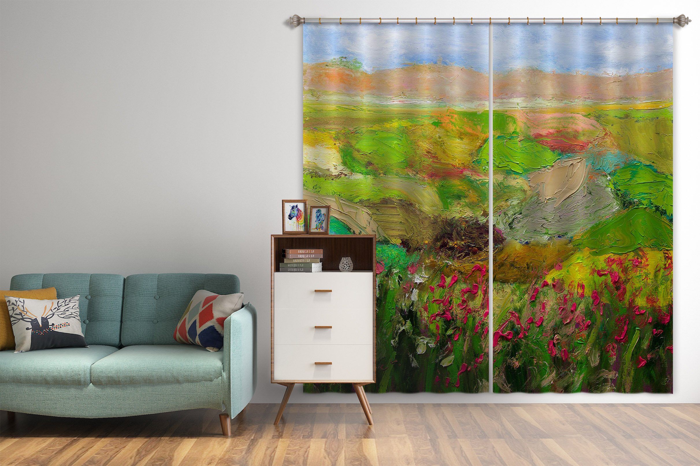 3D Abstract Painting 238 Allan P. Friedlander Curtain Curtains Drapes Curtains AJ Creativity Home