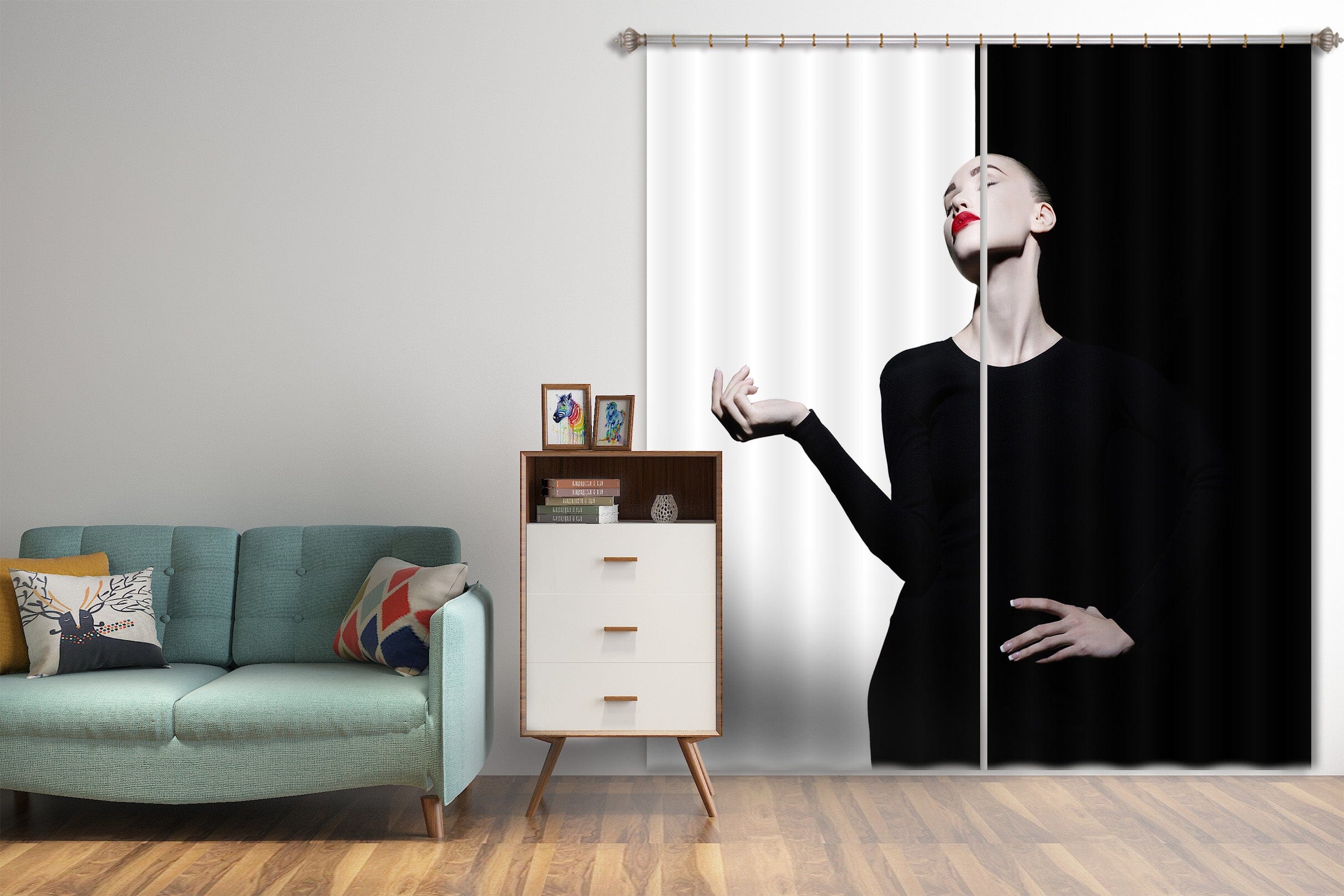 3D Elegant Girl 777 Curtains Drapes Wallpaper AJ Wallpaper