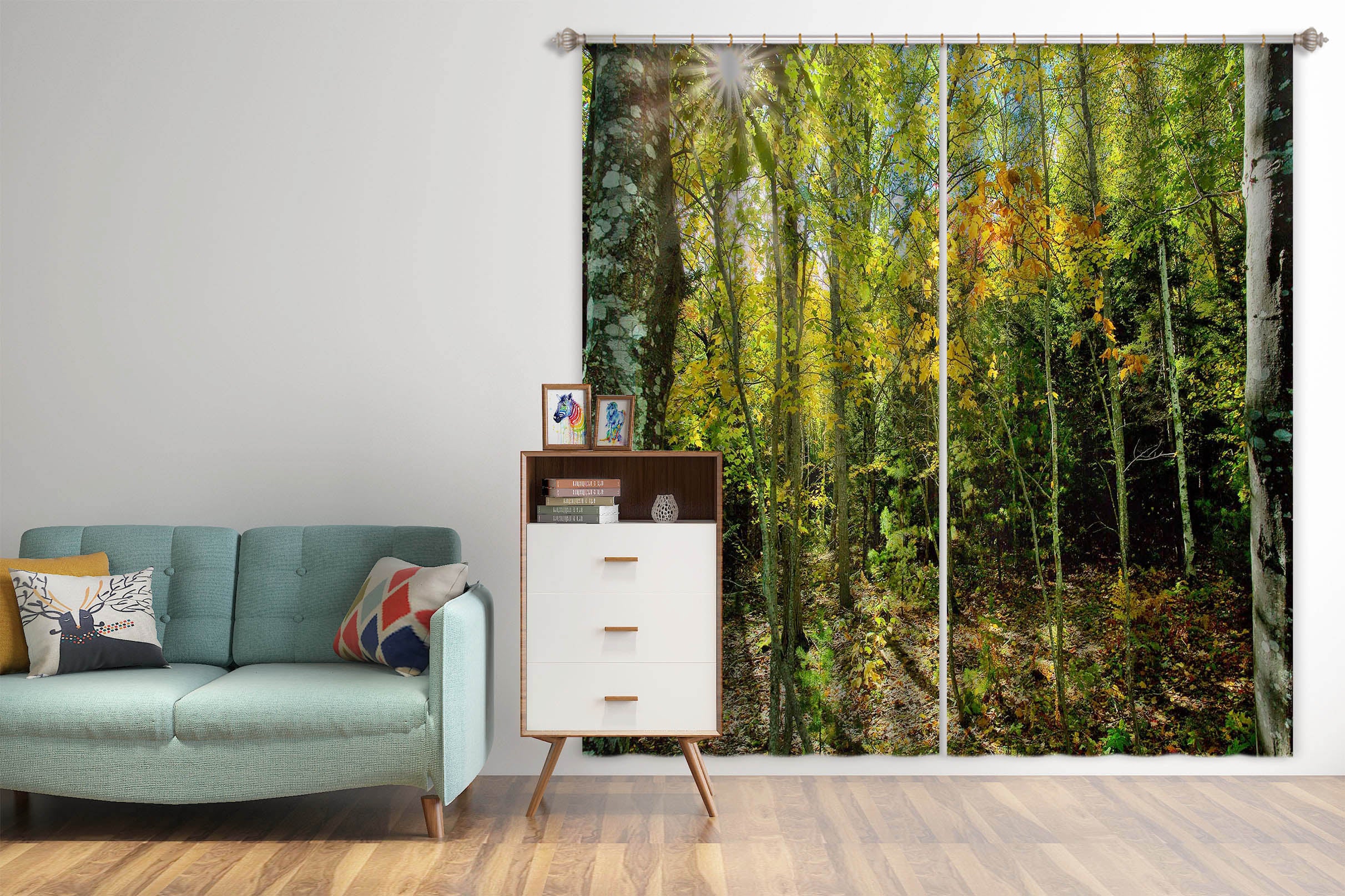 3D Trees 61215 Kathy Barefield Curtain Curtains Drapes