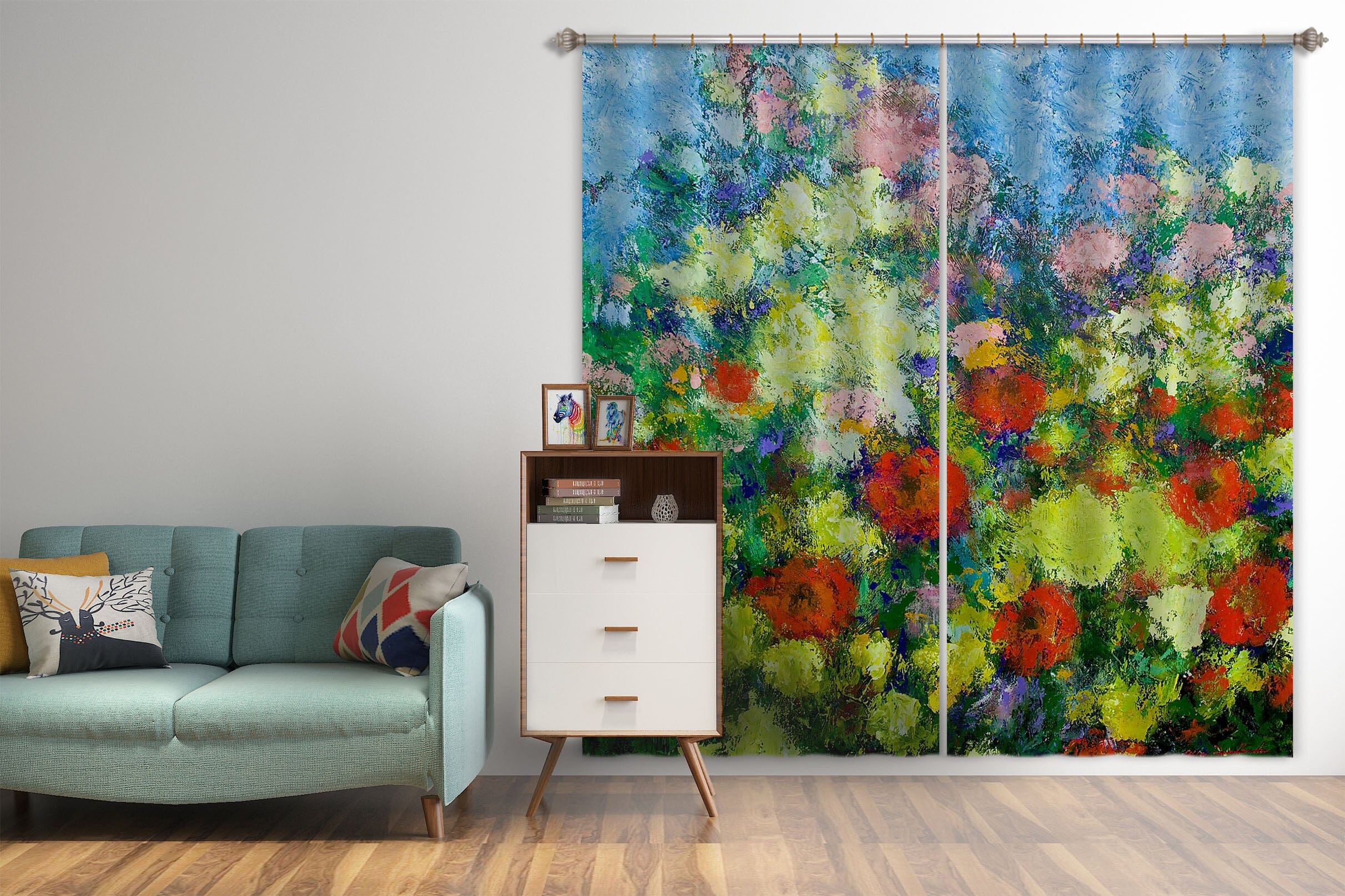 3D Garden Shower 191 Allan P. Friedlander Curtain Curtains Drapes Curtains AJ Creativity Home