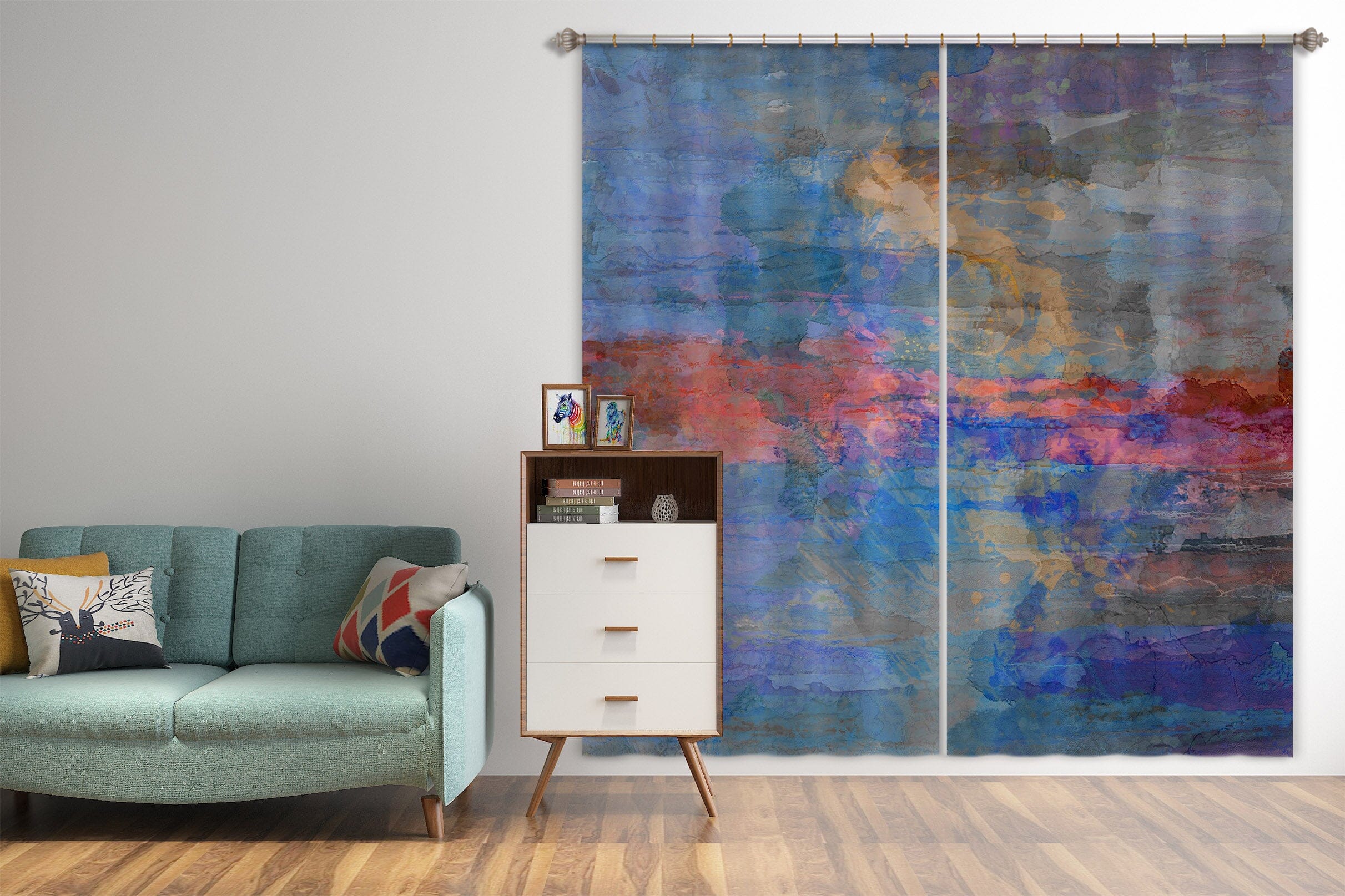 3D Color Sky 230 Michael Tienhaara Curtain Curtains Drapes Curtains AJ Creativity Home