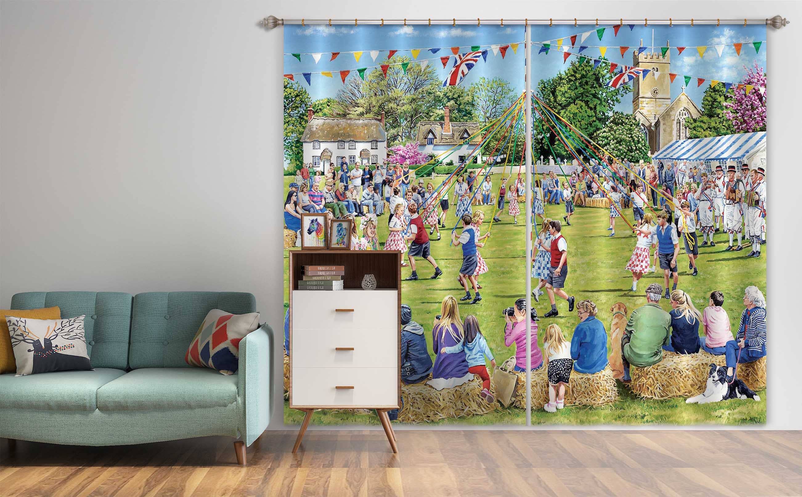 3D May Day Celebrations 079 Trevor Mitchell Curtain Curtains Drapes Curtains AJ Creativity Home