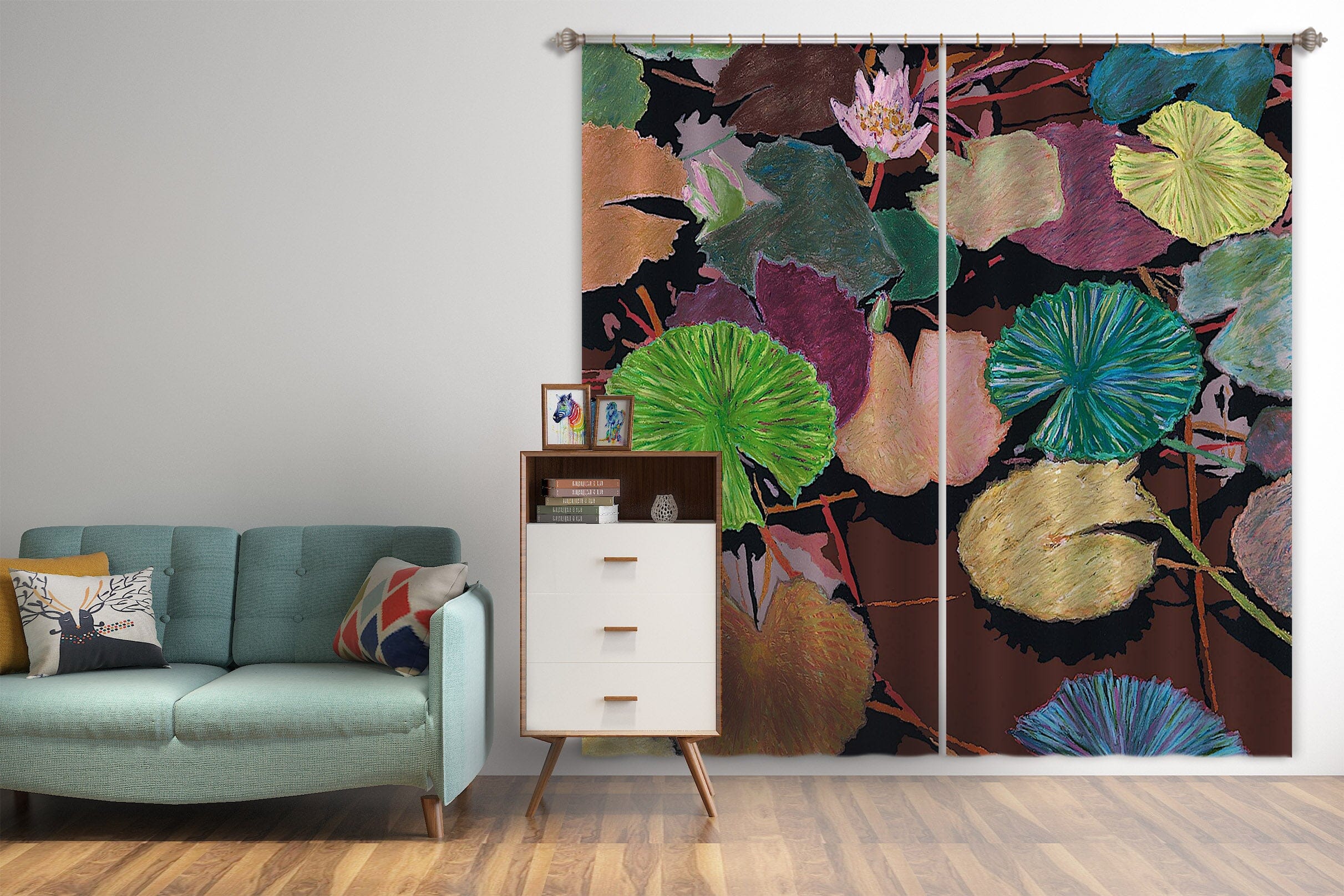3D Summer Lotus Leaf 291 Allan P. Friedlander Curtain Curtains Drapes Curtains AJ Creativity Home