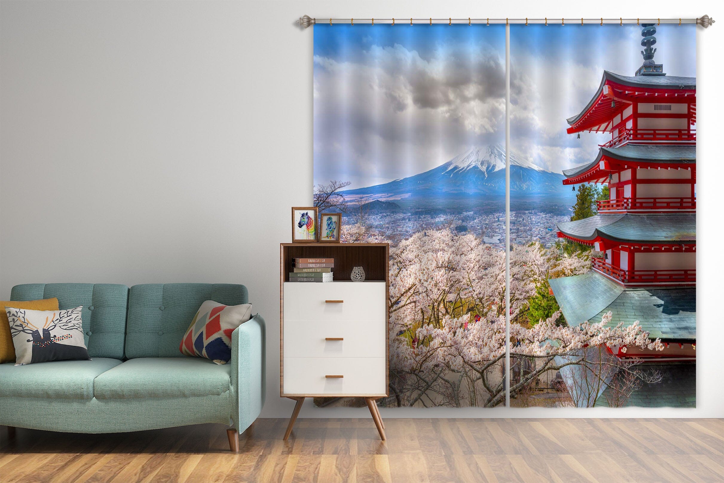 3D Flower Castle 067 Marco Carmassi Curtain Curtains Drapes Curtains AJ Creativity Home
