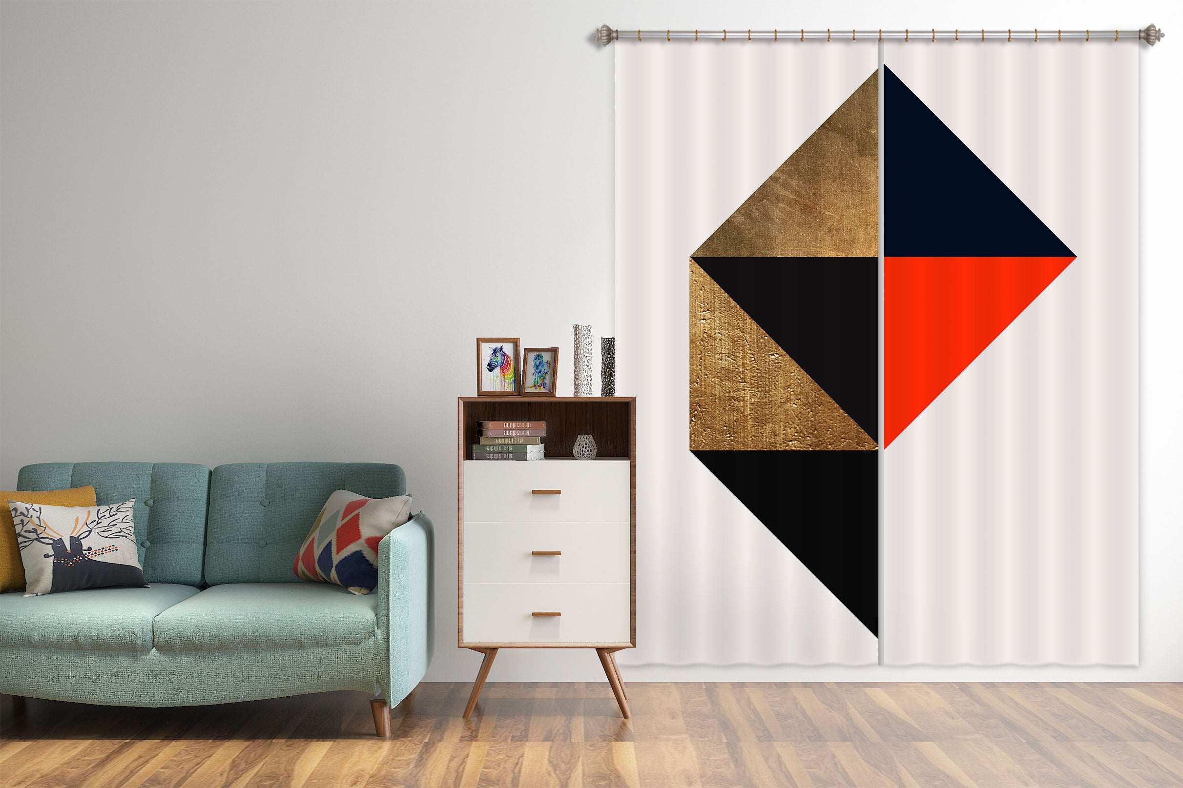 3D Black Graphics 1130 Boris Draschoff Curtain Curtains Drapes