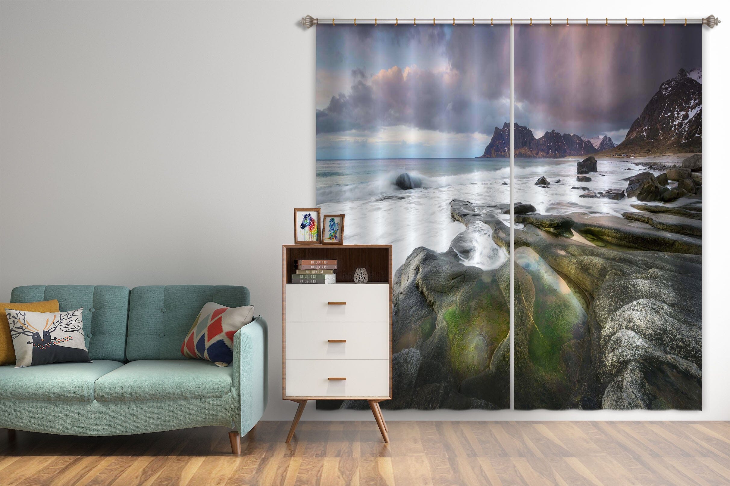 3D River Stones 142 Marco Carmassi Curtain Curtains Drapes Curtains AJ Creativity Home