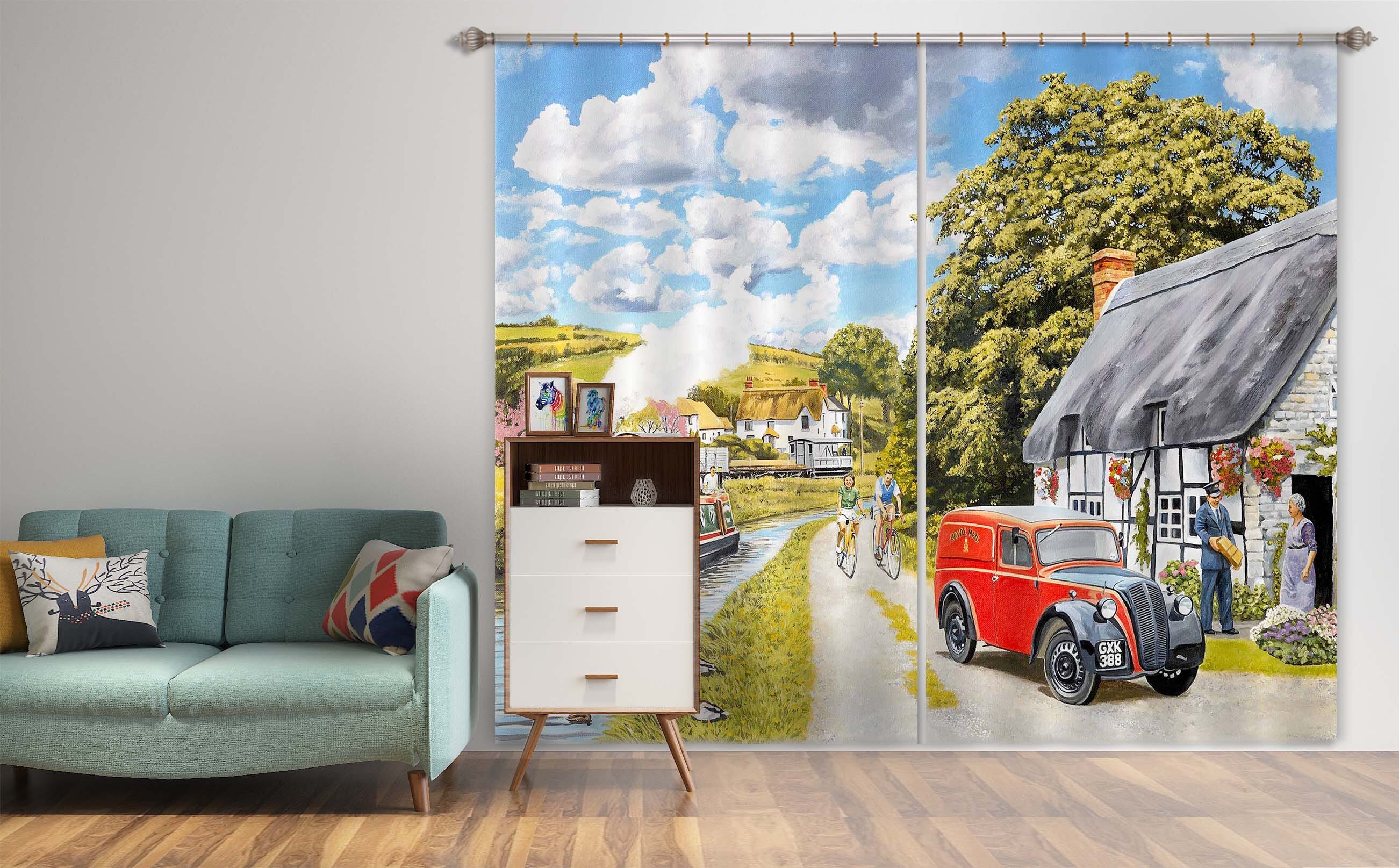 3D Parcel For Canal Cottage 084 Trevor Mitchell Curtain Curtains Drapes Curtains AJ Creativity Home