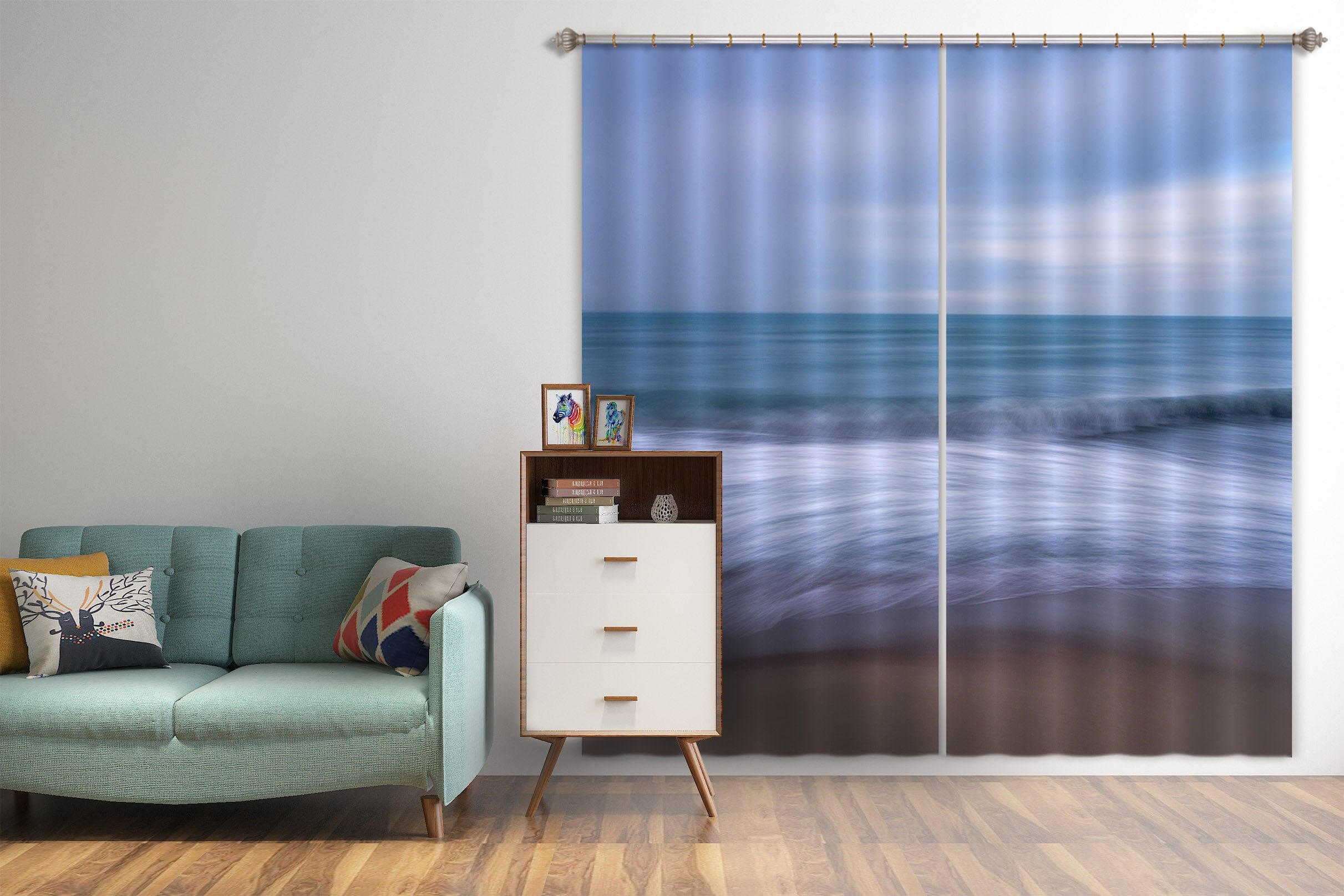 3D Wave Beach 122 Marco Carmassi Curtain Curtains Drapes Curtains AJ Creativity Home