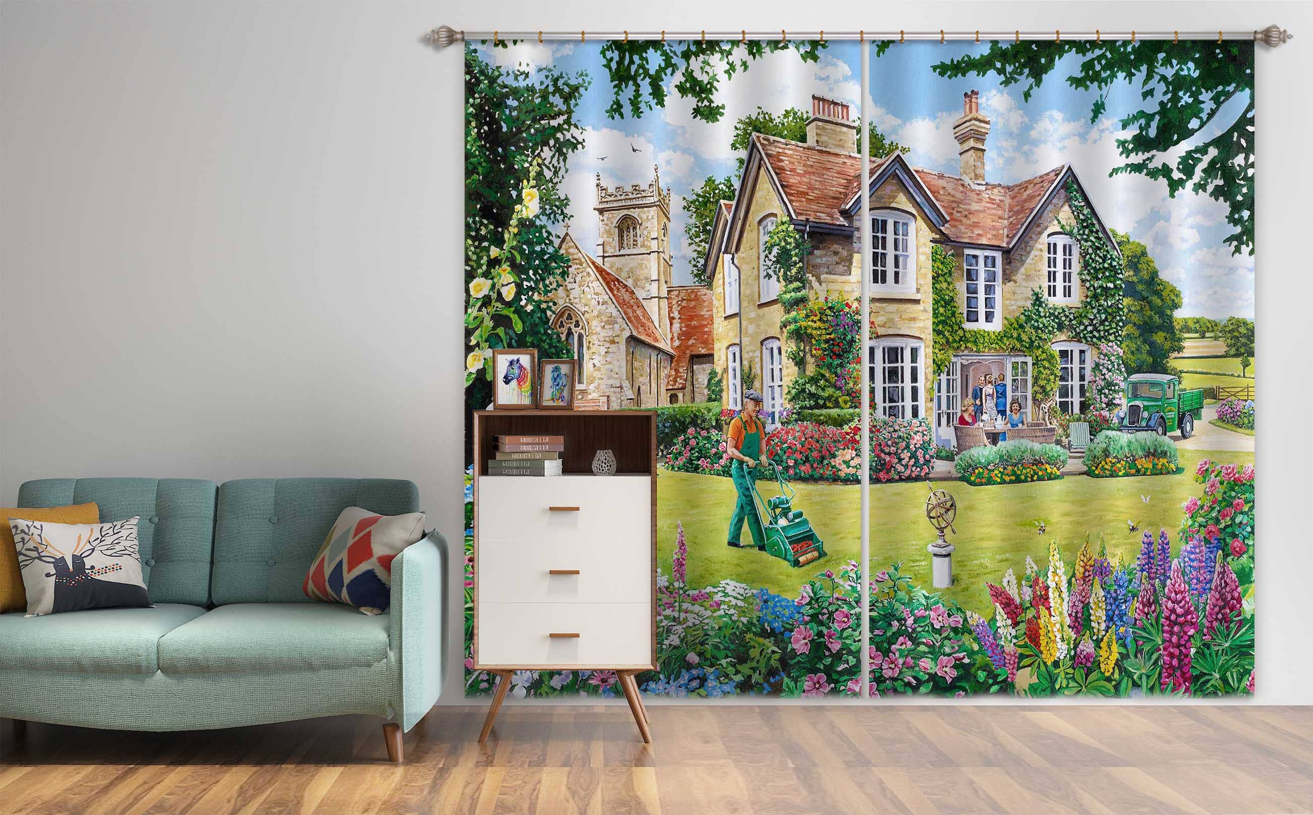 3D The Vicarage 110 Trevor Mitchell Curtain Curtains Drapes Curtains AJ Creativity Home