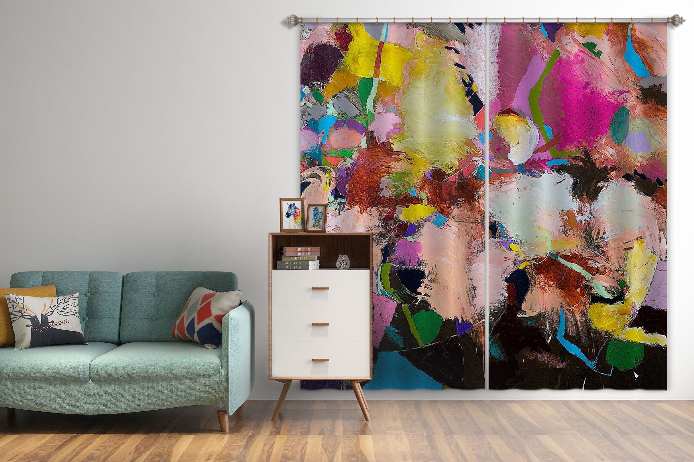 3D Colored Painting 046 Allan P. Friedlander Curtain Curtains Drapes Curtains AJ Creativity Home