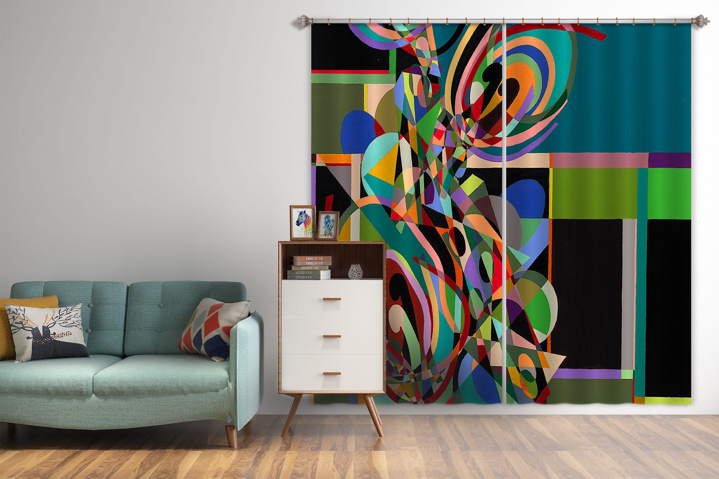 3D Color Origami 222 Allan P. Friedlander Curtain Curtains Drapes Curtains AJ Creativity Home