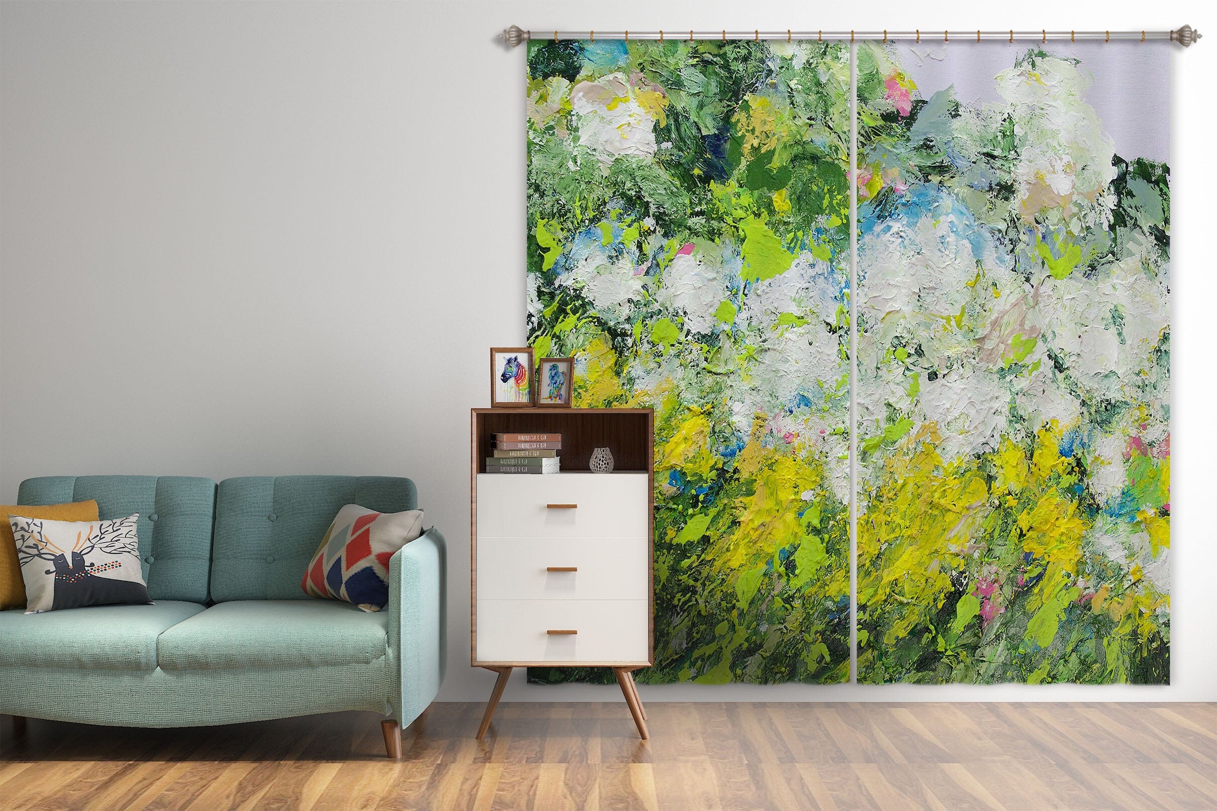 3D Painted Flower Field 273 Allan P. Friedlander Curtain Curtains Drapes Curtains AJ Creativity Home