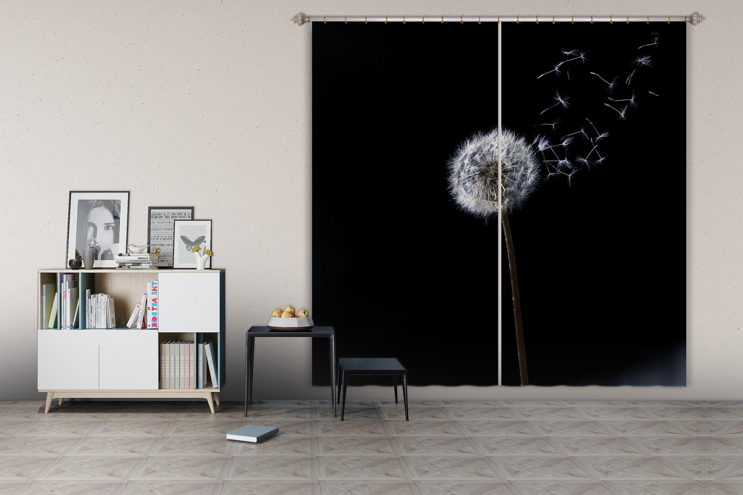 3D Dandelion 078 Marco Carmassi Curtain Curtains Drapes Curtains AJ Creativity Home