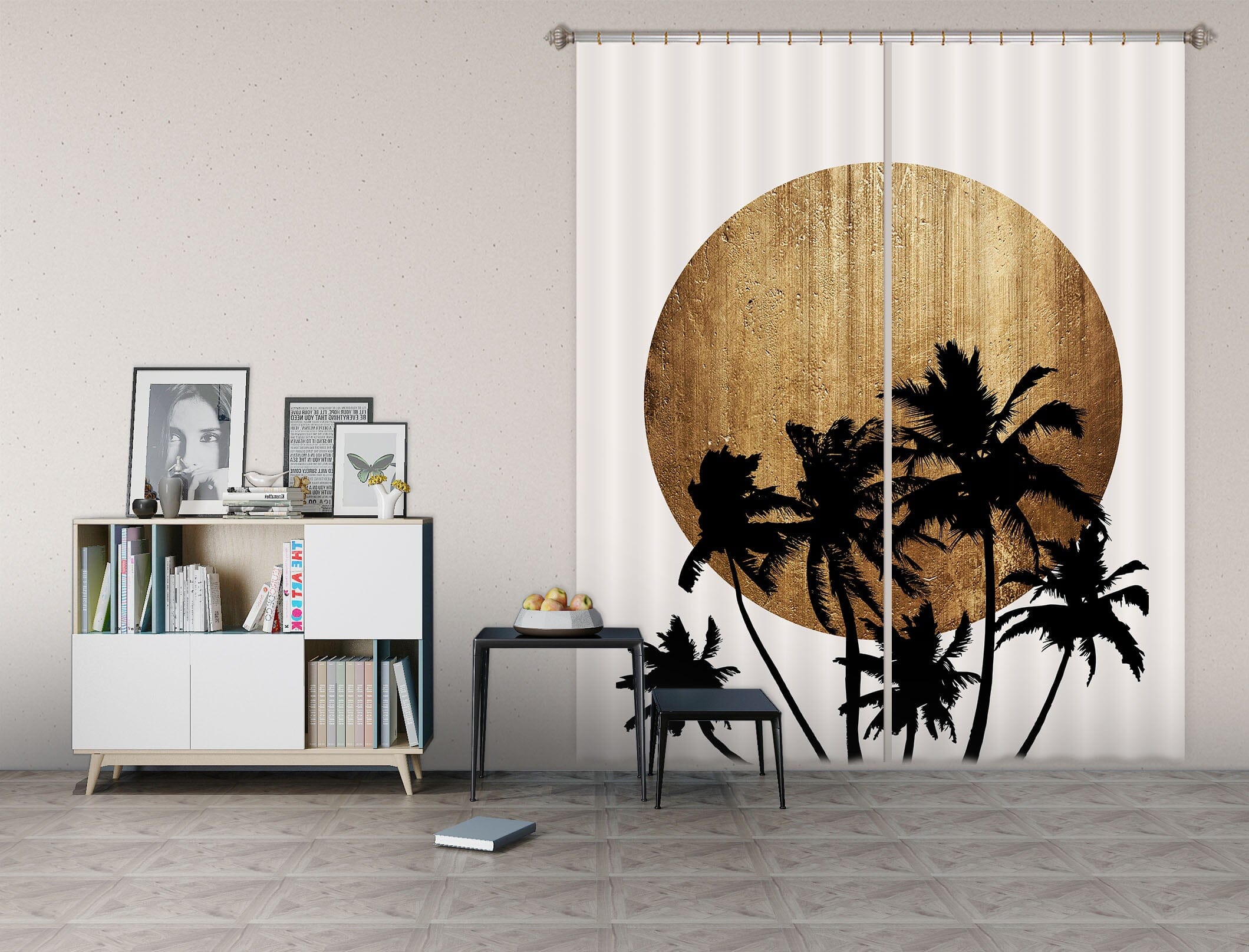 3D Miami Beach 1082 Boris Draschoff Curtain Curtains Drapes Curtains AJ Creativity Home