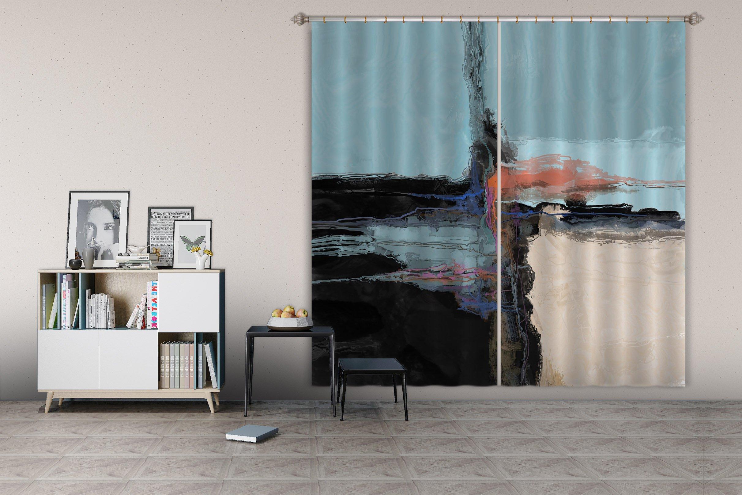 3D Black Smoke 068 Michael Tienhaara Curtain Curtains Drapes Curtains AJ Creativity Home