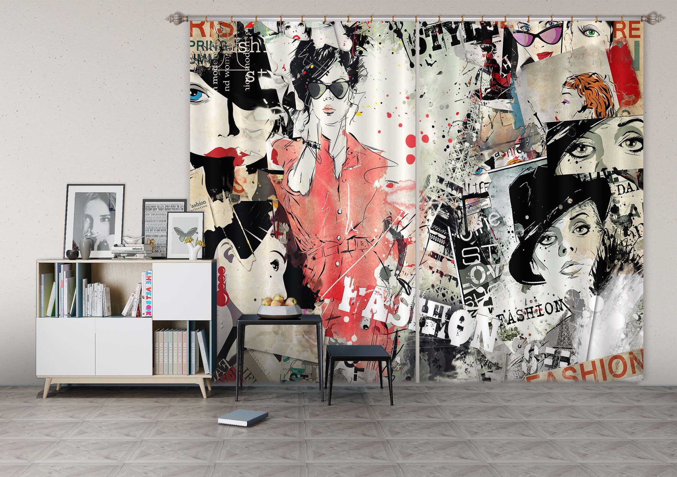 3D Red Clothes 787 Curtains Drapes Wallpaper AJ Wallpaper