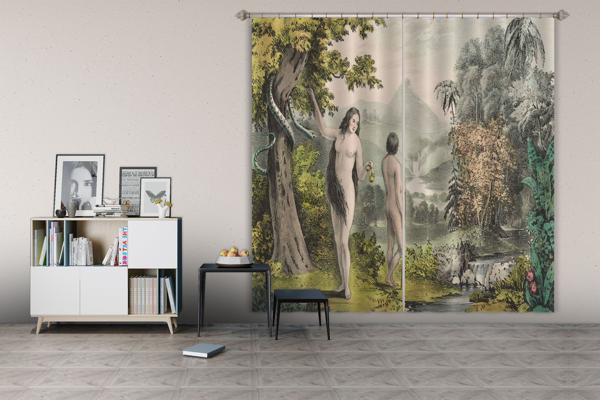 3D Adam Eve Garden 037 Andrea haase Curtain Curtains Drapes Curtains AJ Creativity Home