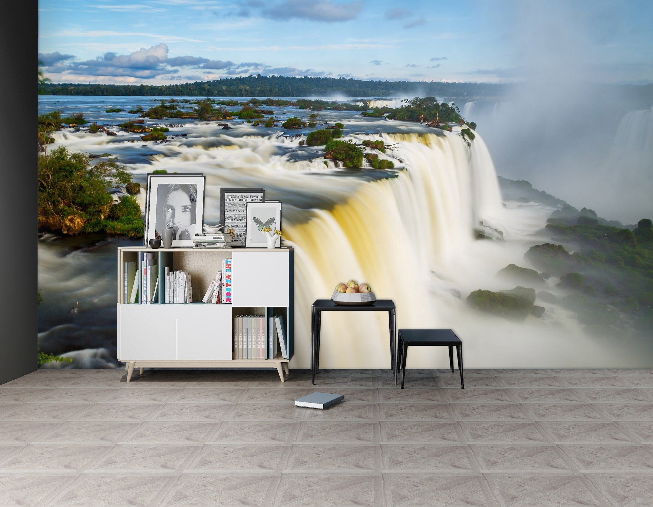 3D White Waterfall 1106 Wall Murals Wallpaper AJ Wallpaper 2