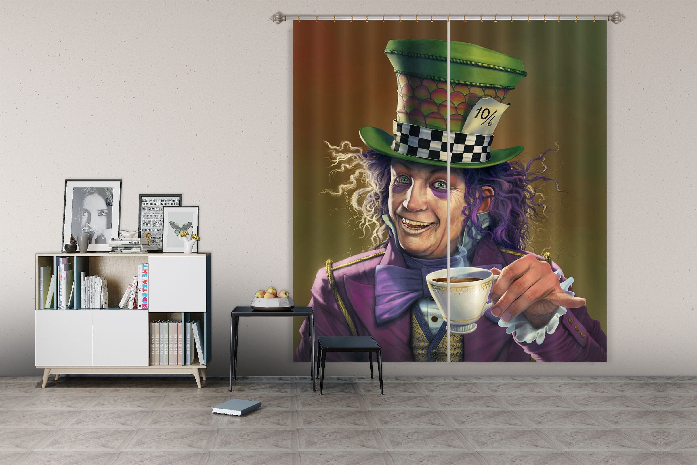 3D Mad Hatter Def 050 Vincent Hie Curtain Curtains Drapes Curtains AJ Creativity Home