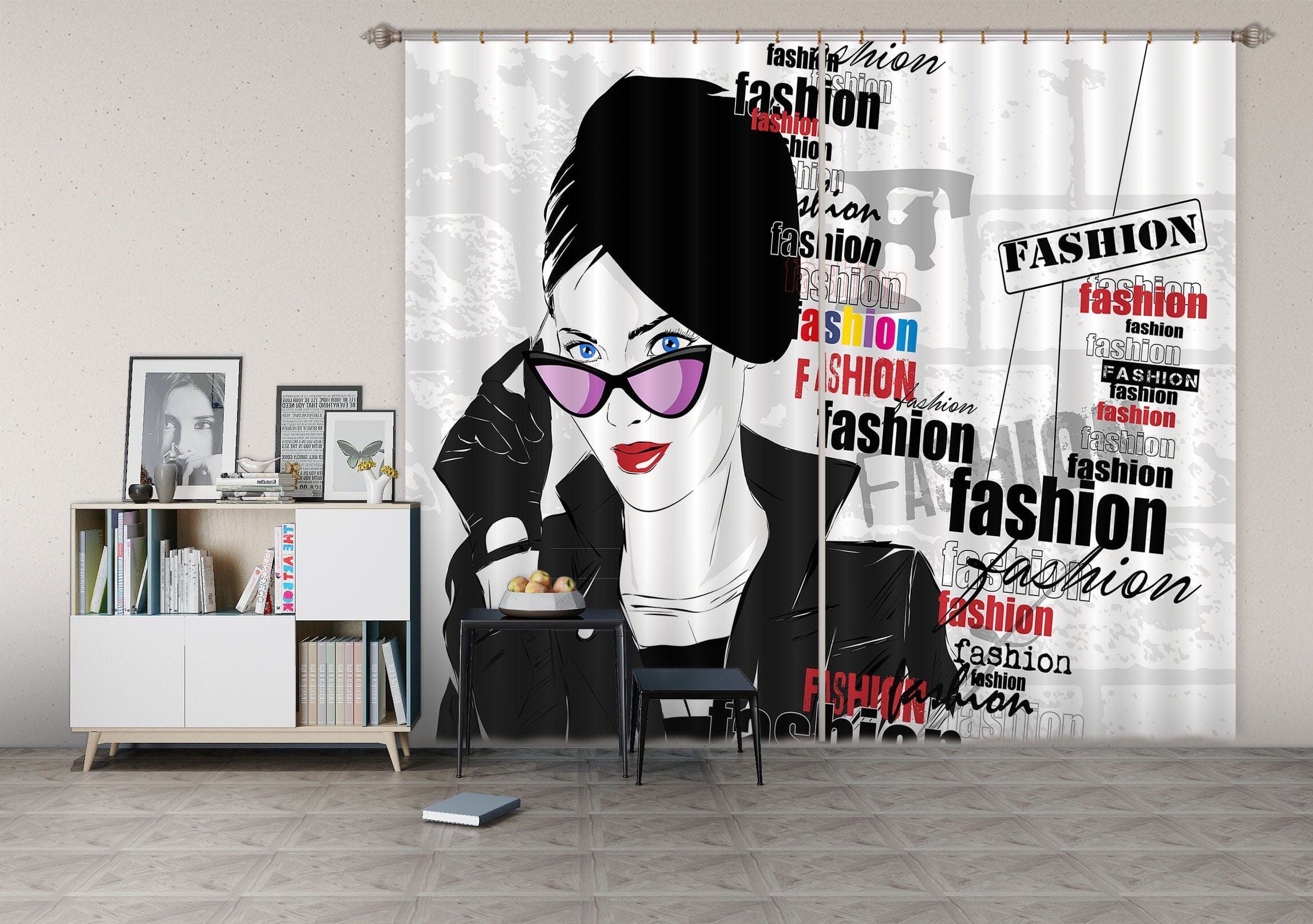 3D Fashion Lady 731 Curtains Drapes Wallpaper AJ Wallpaper
