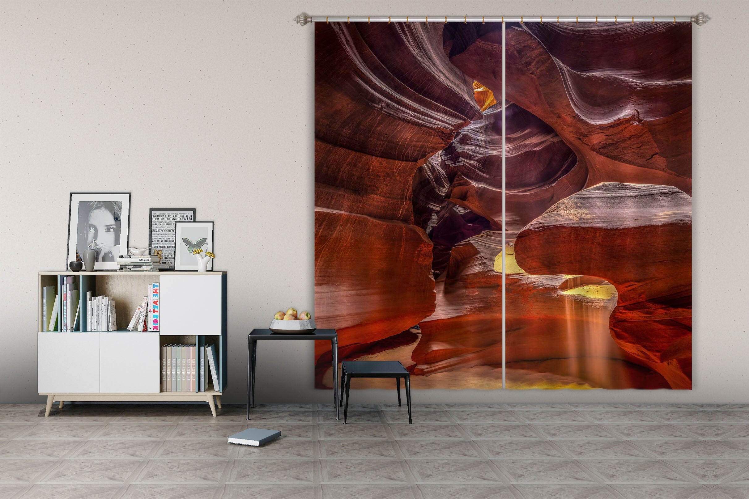 3D Gold Sand 070 Marco Carmassi Curtain Curtains Drapes Curtains AJ Creativity Home